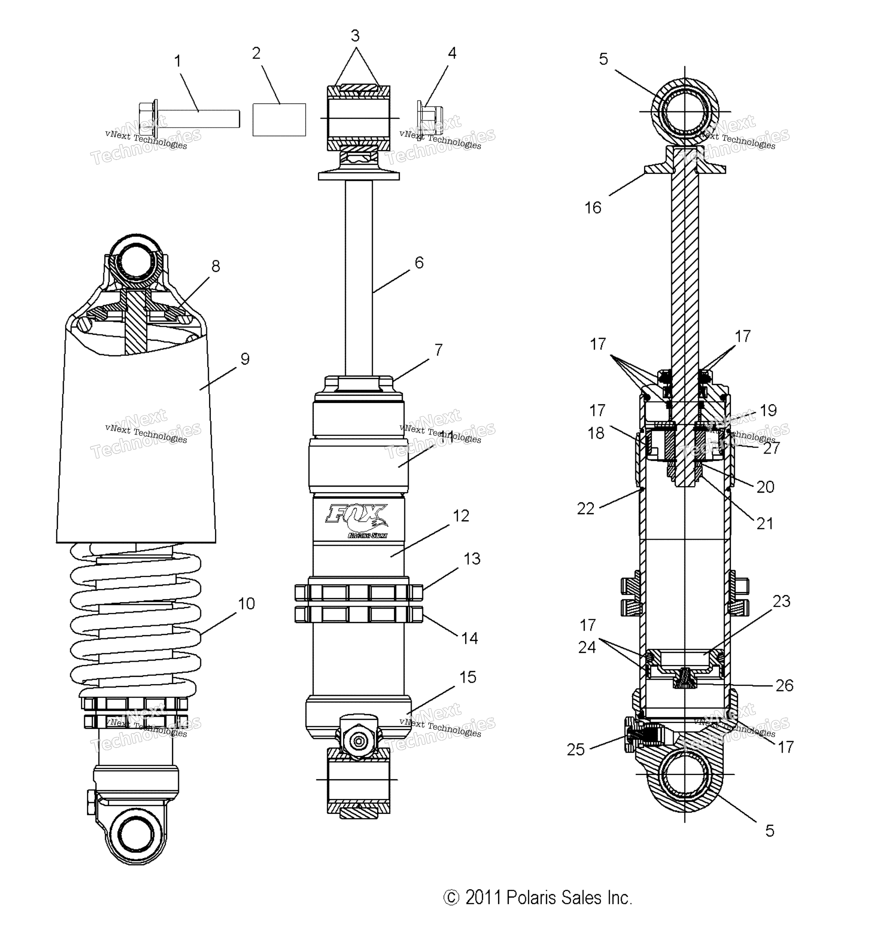 Suspension, Shock, передний