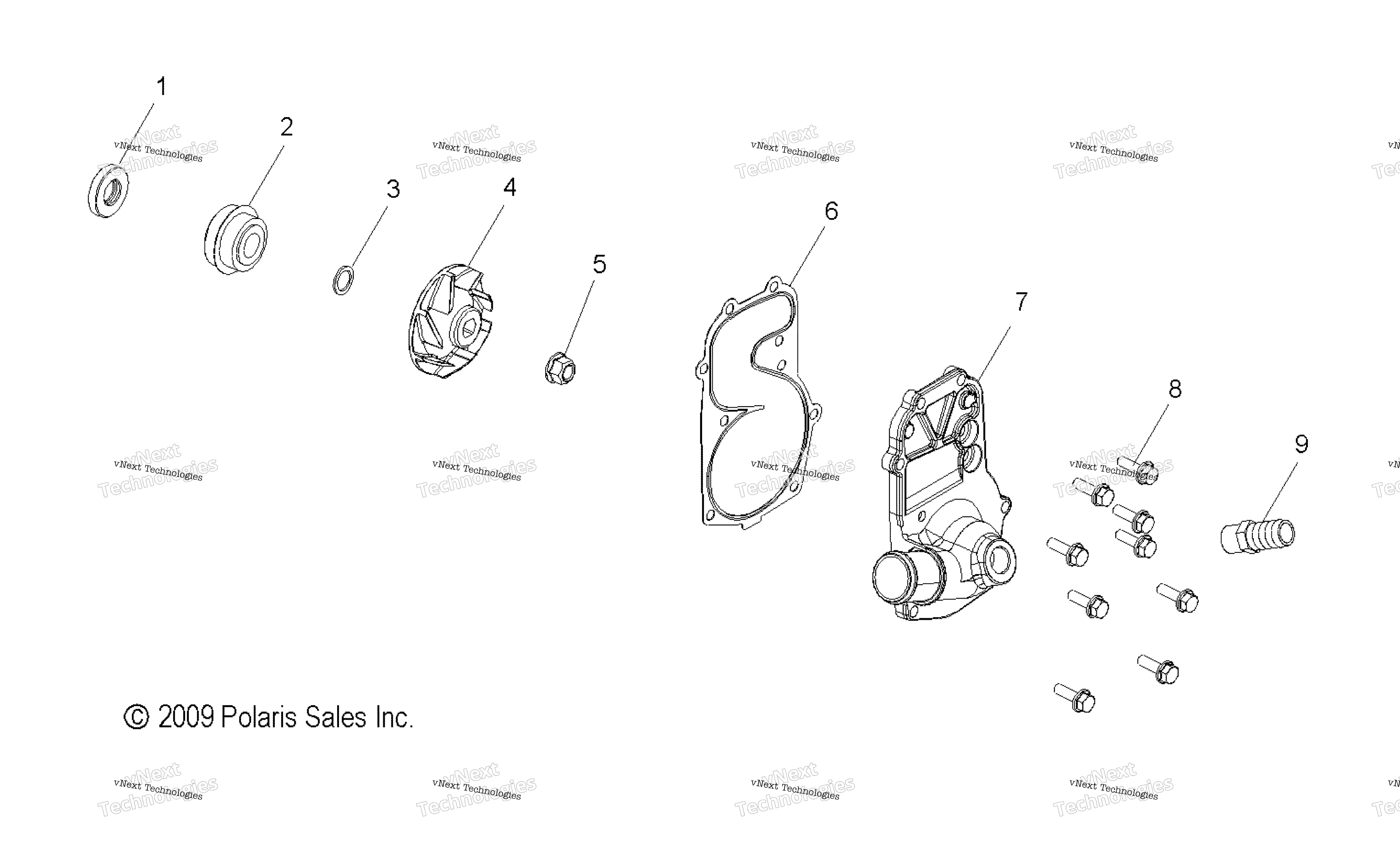 Engine, Water насос