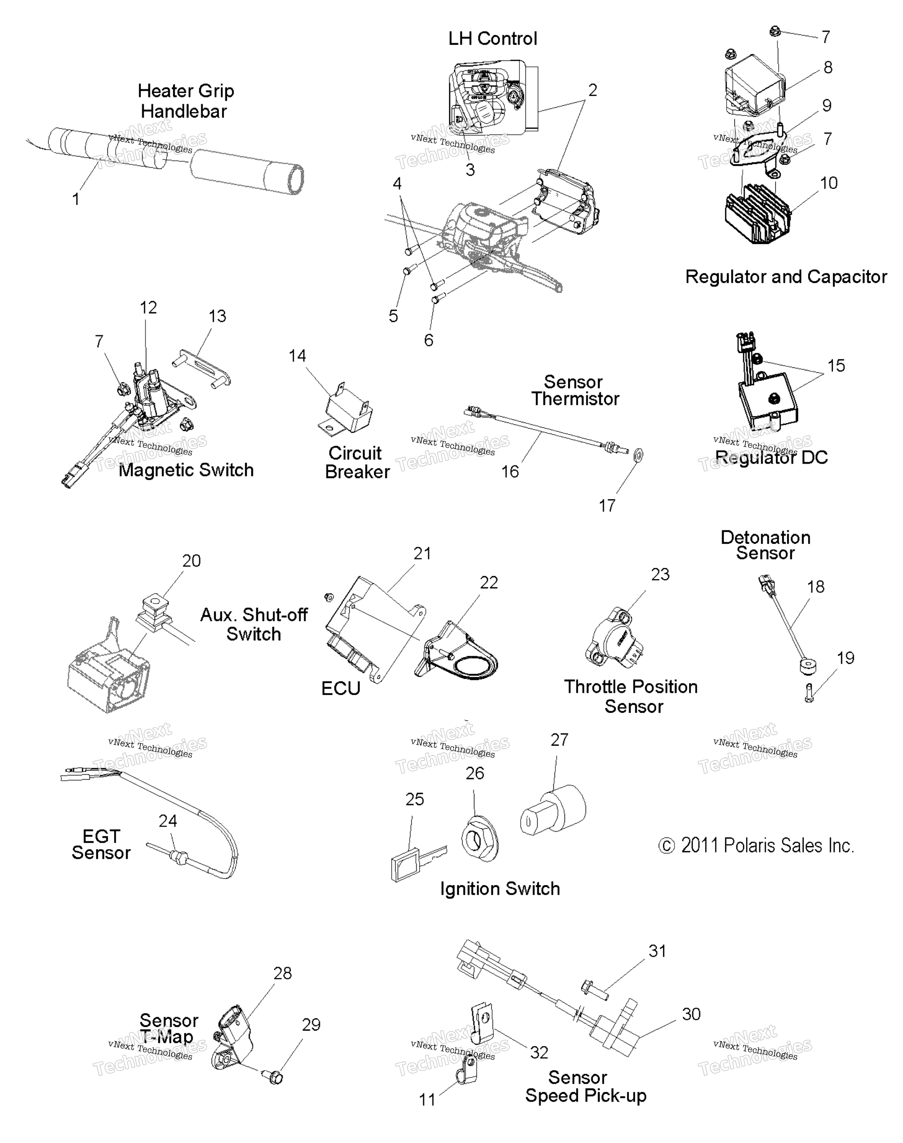 электрооборудование Switches, Sensors & Components