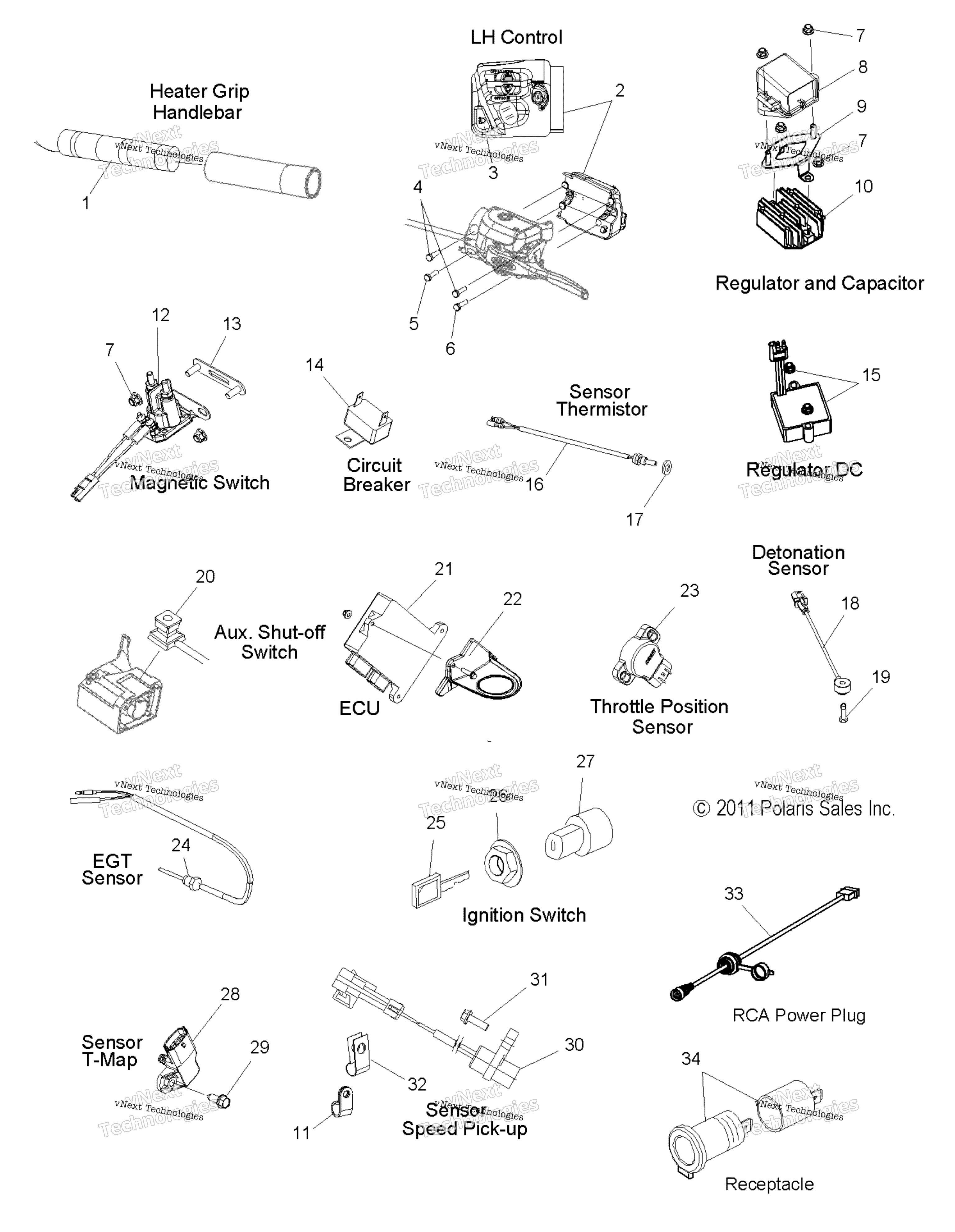 Electrical, Switches, Sensors & Components All опции