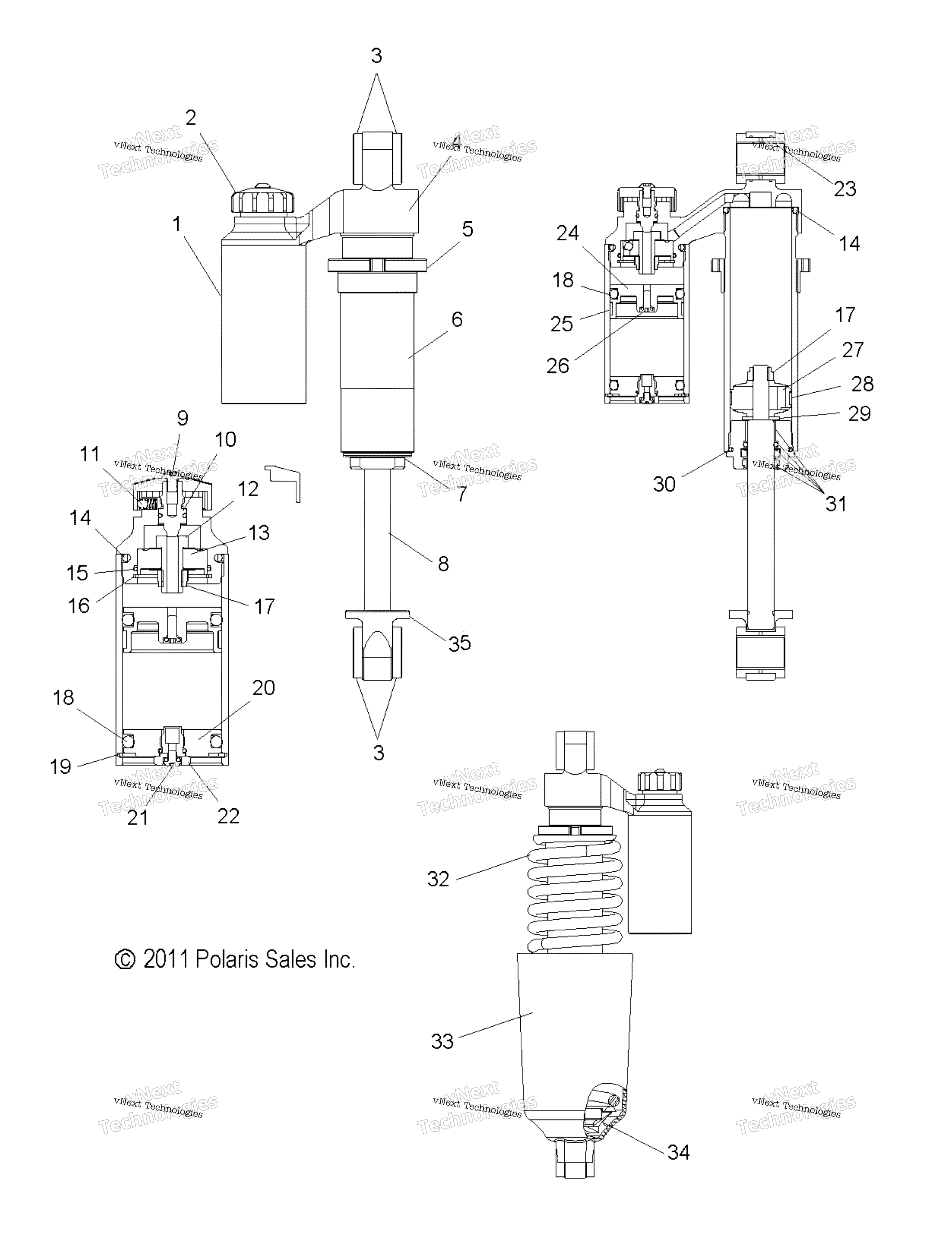 Suspension, Shock, передний All Options