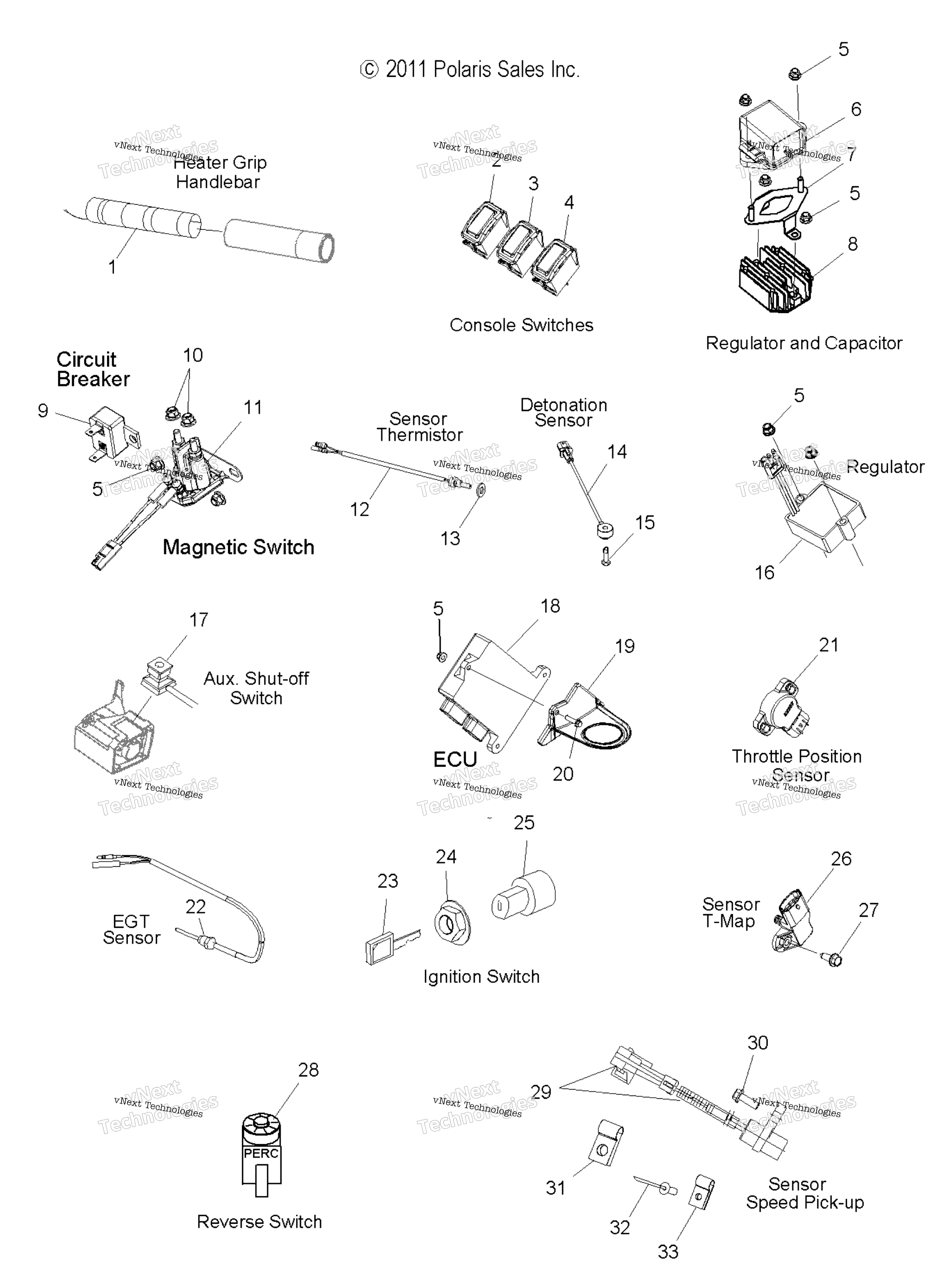 электрооборудование Switches, Sensors & Components