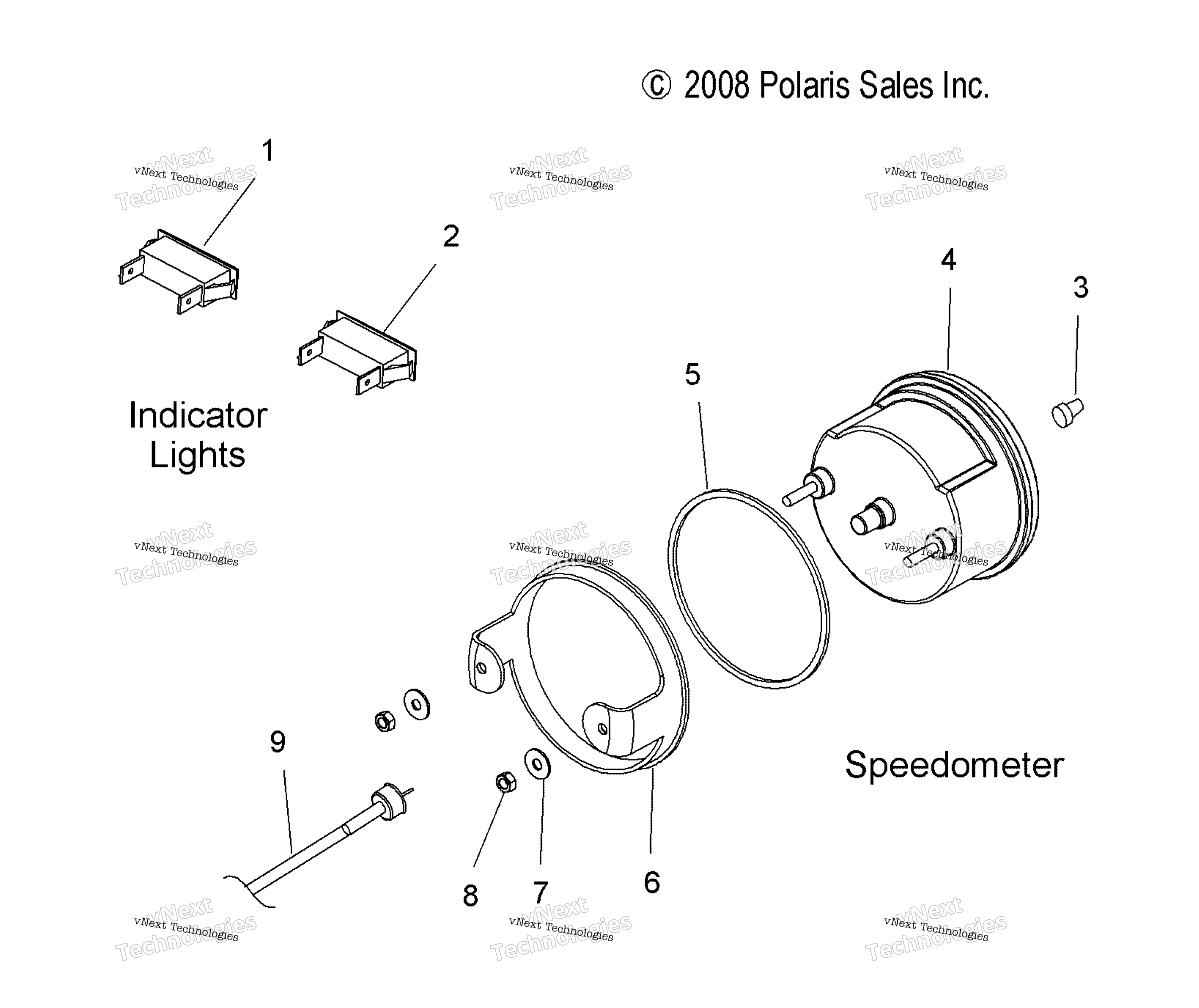 электрооборудование Speedometer & Indicator Lights