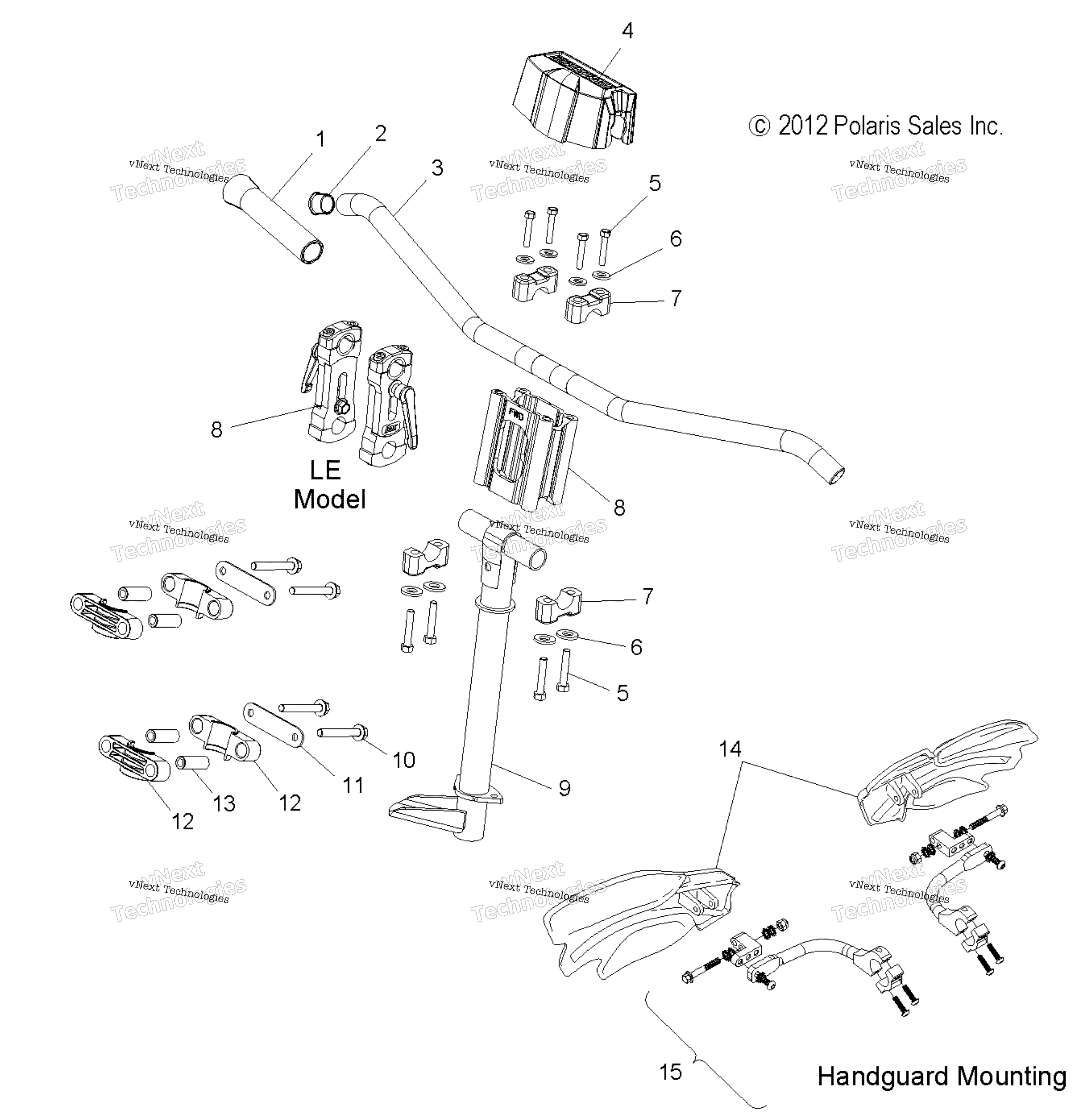 Steering, Upper & руль Asm