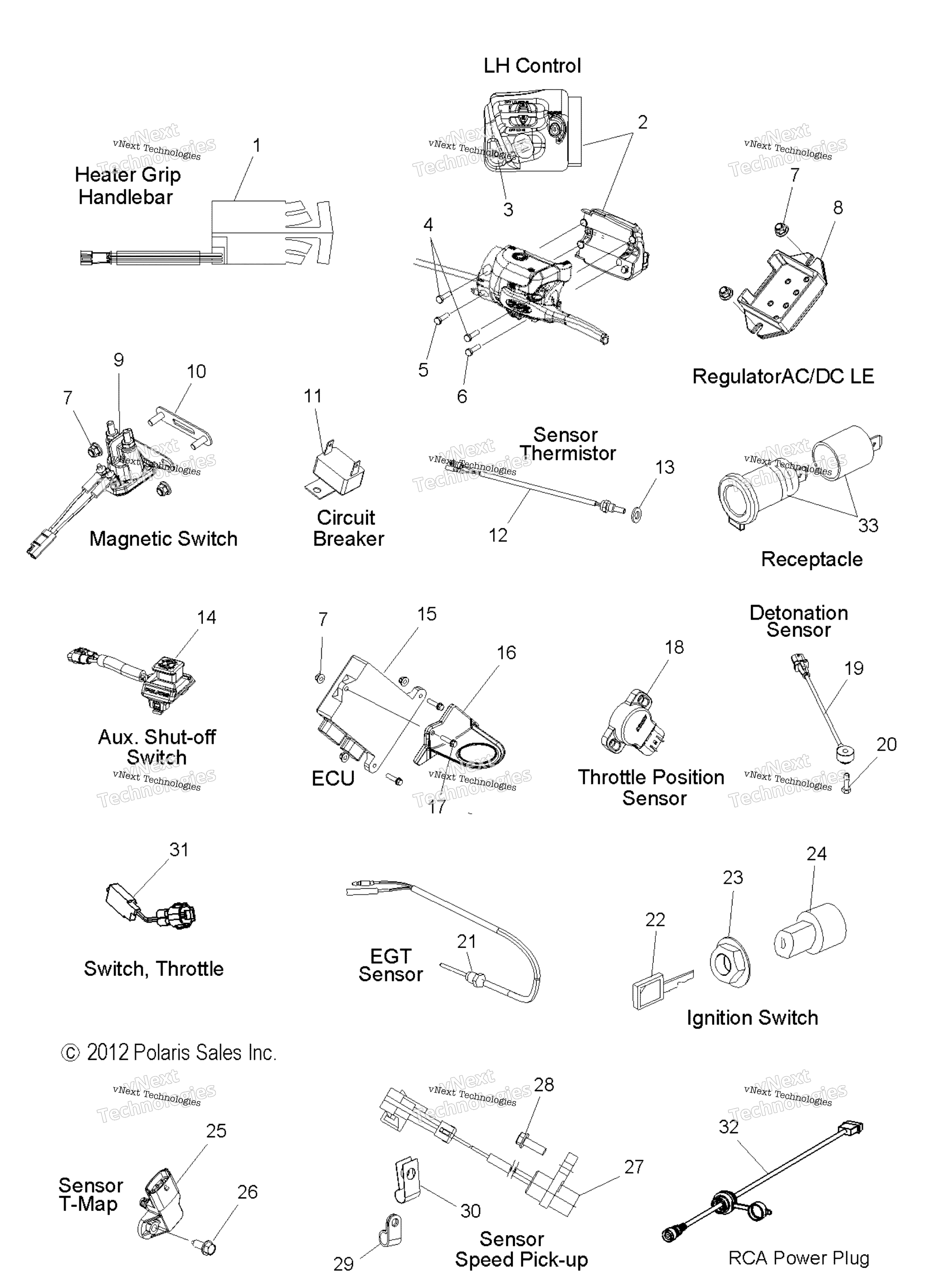электрооборудование Switches, Sensors & Components
