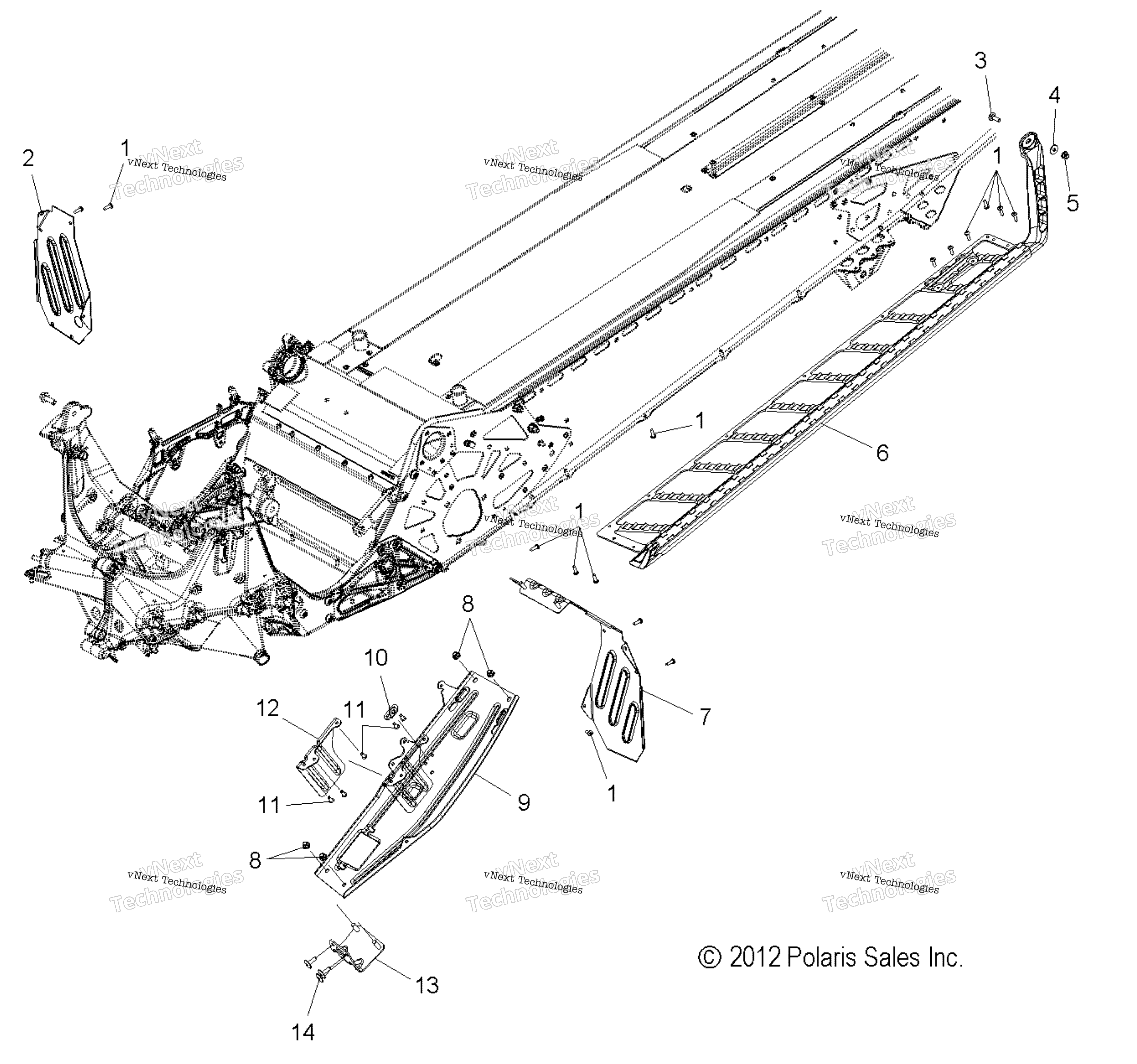 Chassis, сцепление защита & Footrests