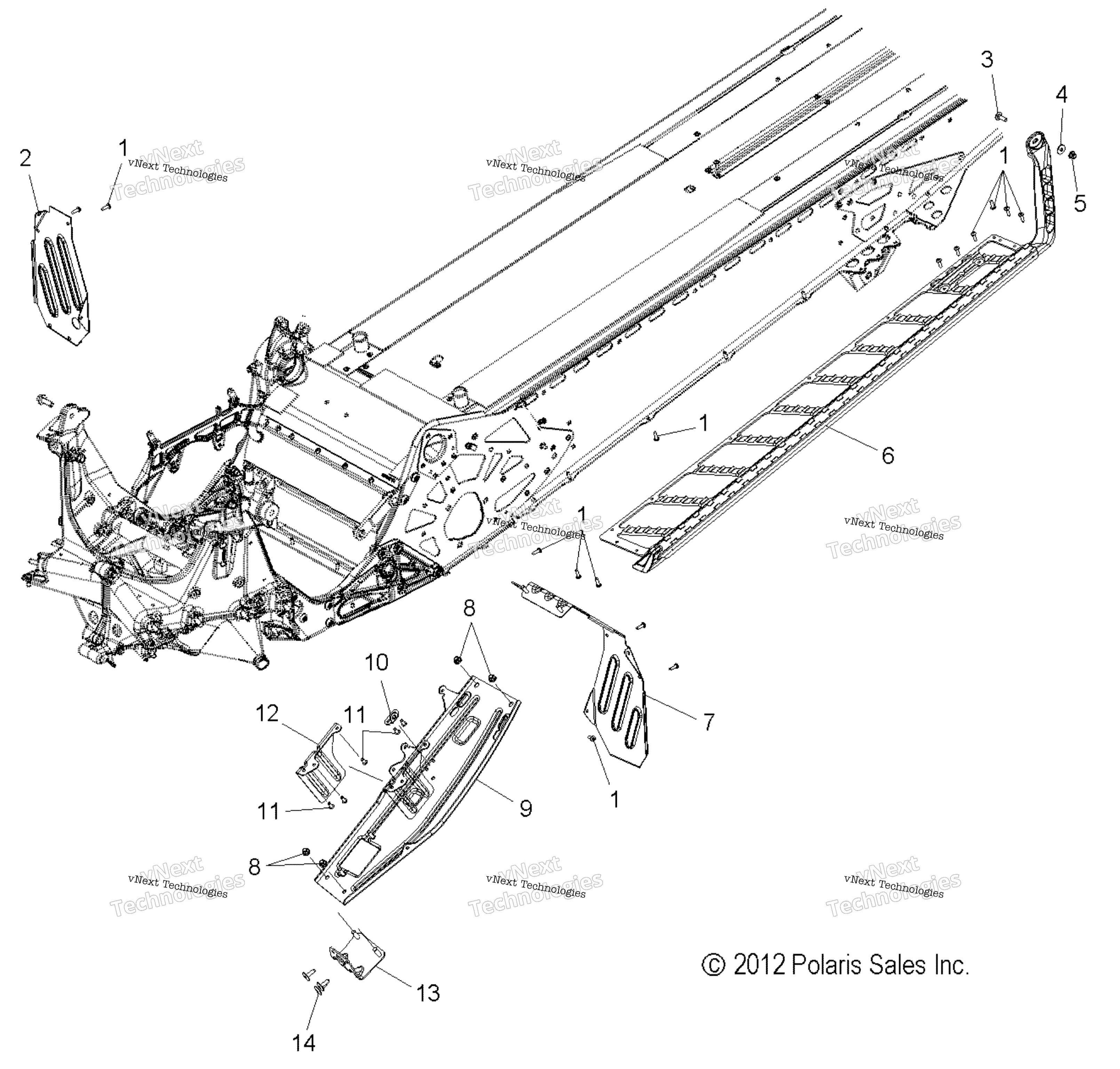 Chassis, сцепление защита & Footrests