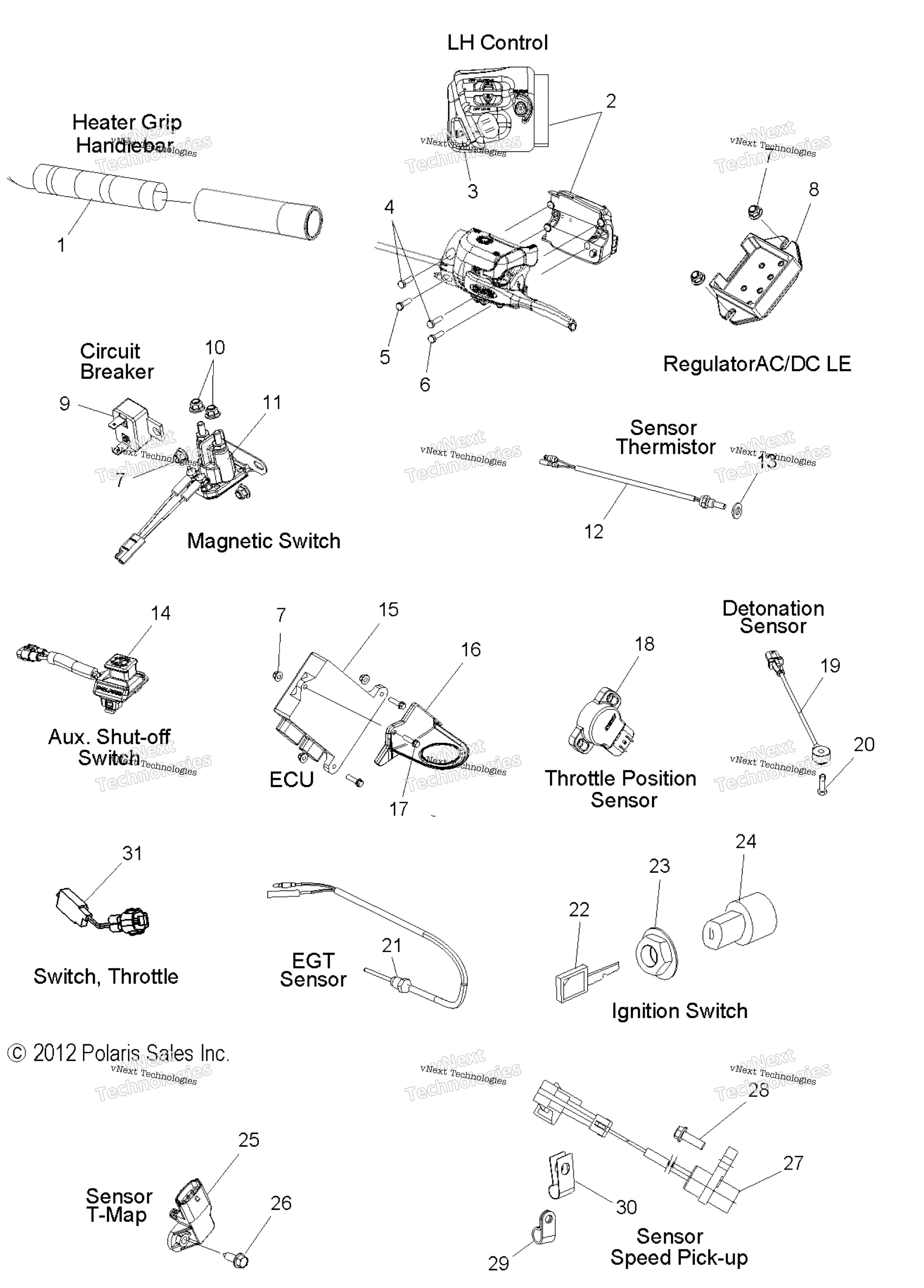 электрооборудование Switches, Sensors & Components