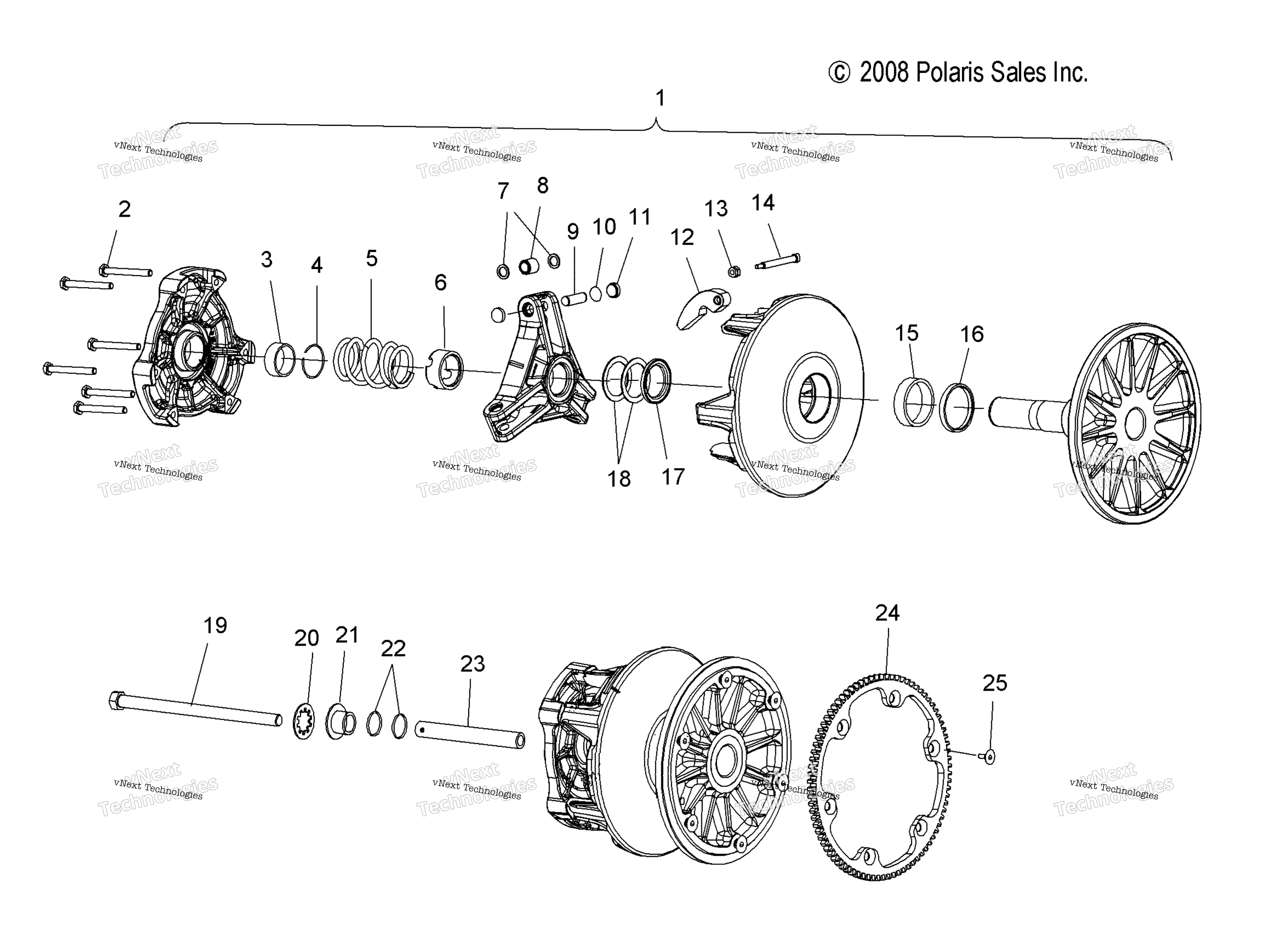 Привод Train, Clutch, Primary S13pt5bem/Bbsm/Bsl
