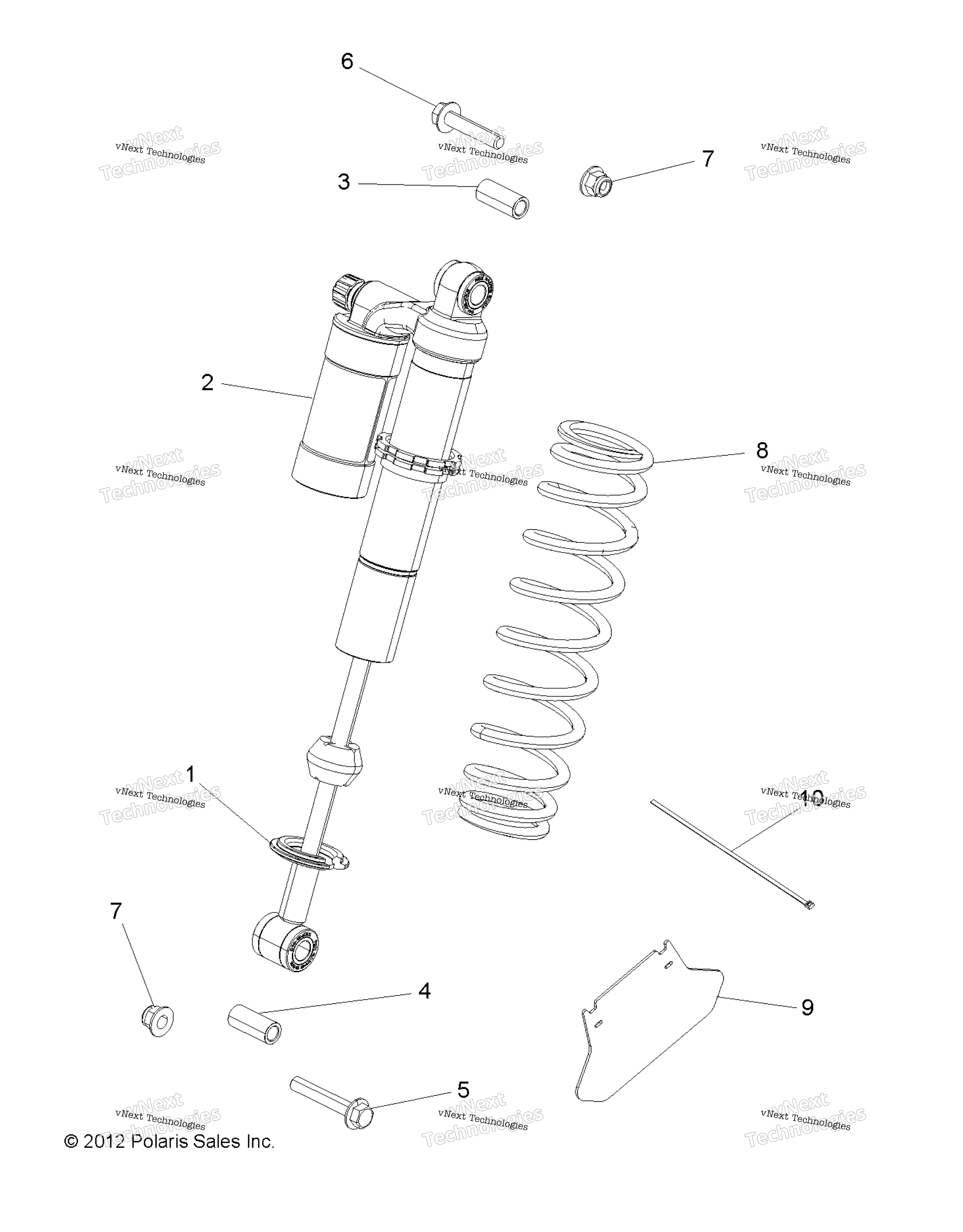 Suspension, Shock, Rear, крепление A13gh8eak