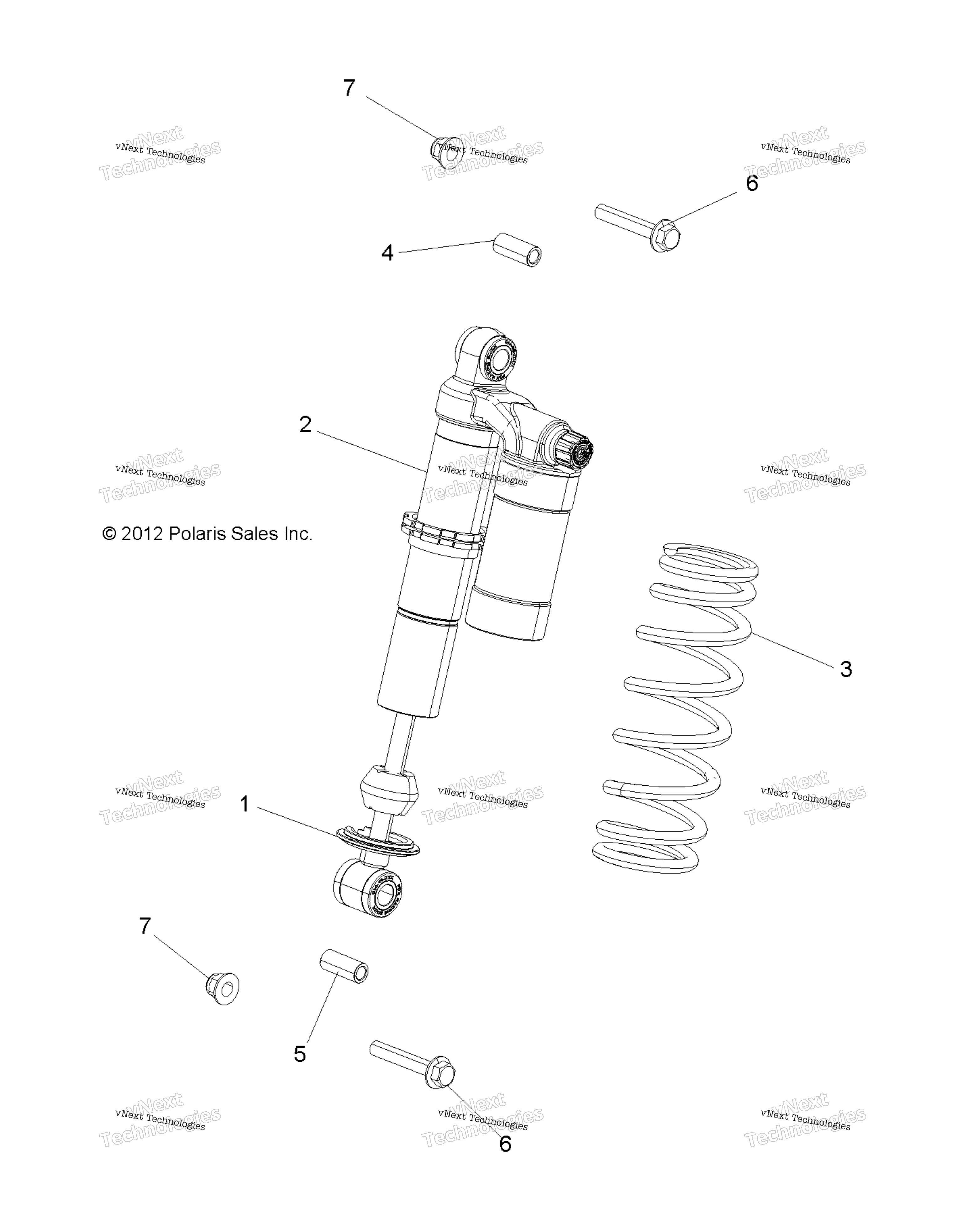 Suspension, Shock, Front, крепление A14gh8eai