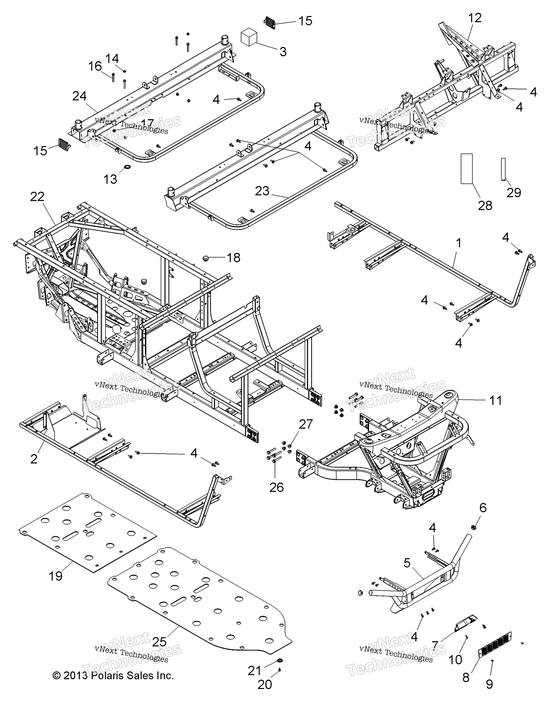 Chassis, рама & передний Bumper
