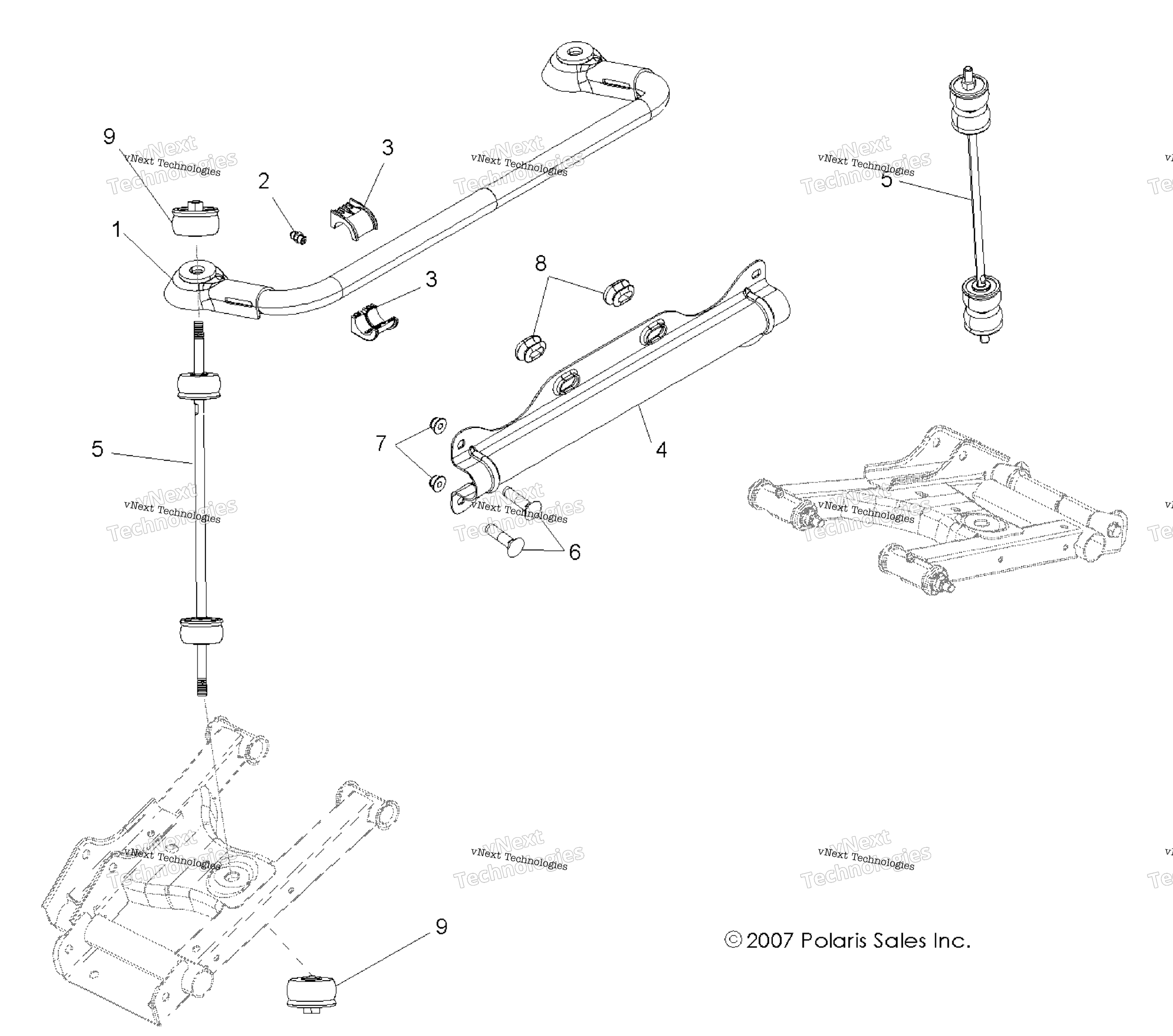 Suspension, Stabilizer Bar, задний