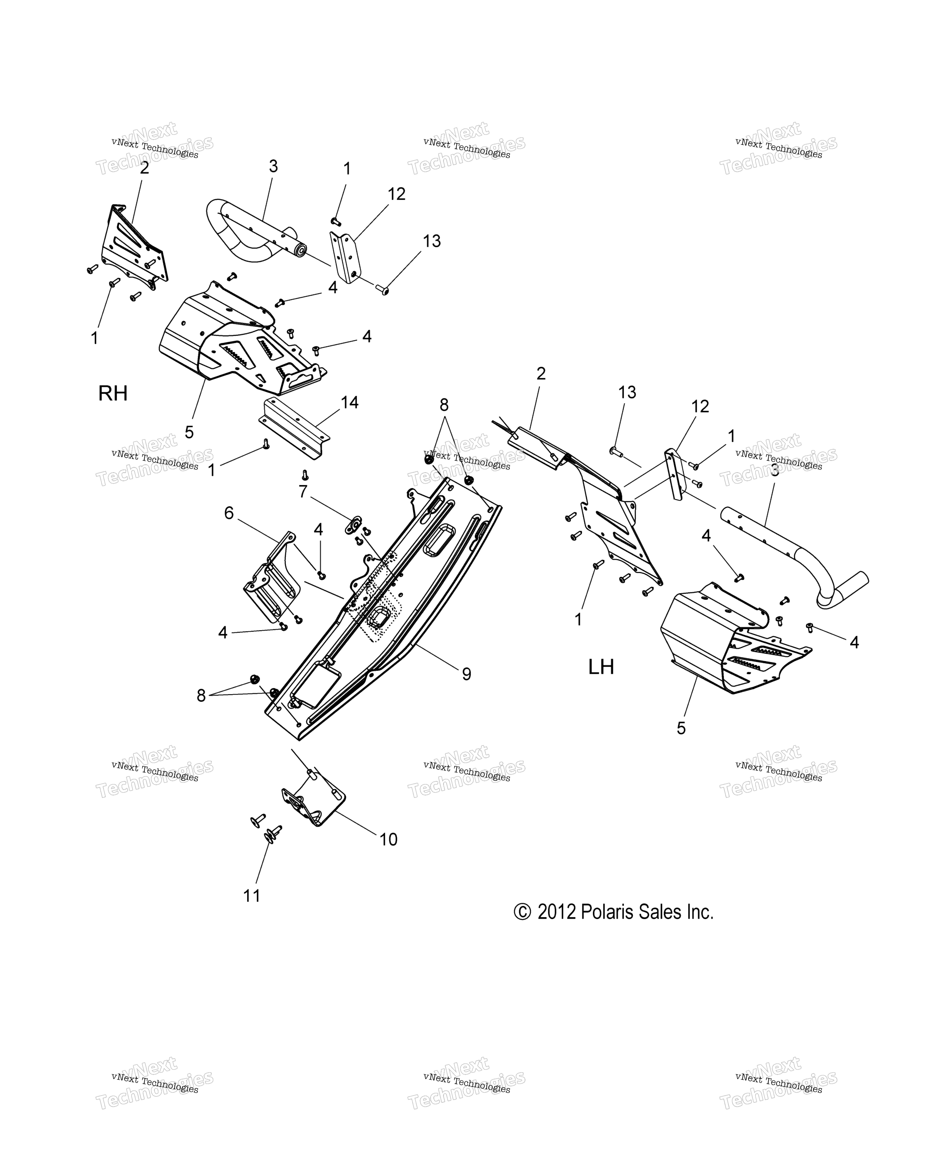 Chassis, сцепление защита & Footrests