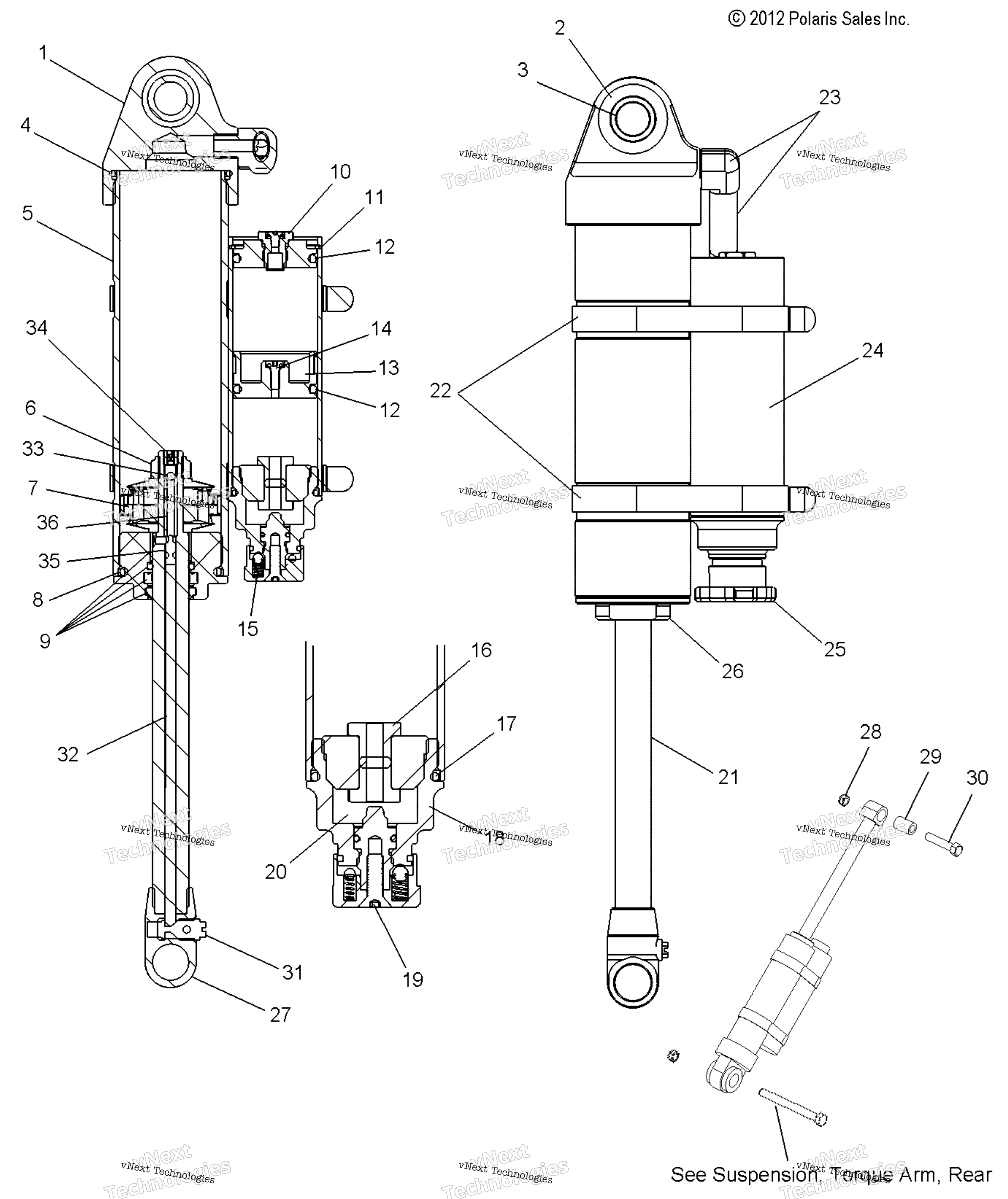 Suspension, Shock, задний Track