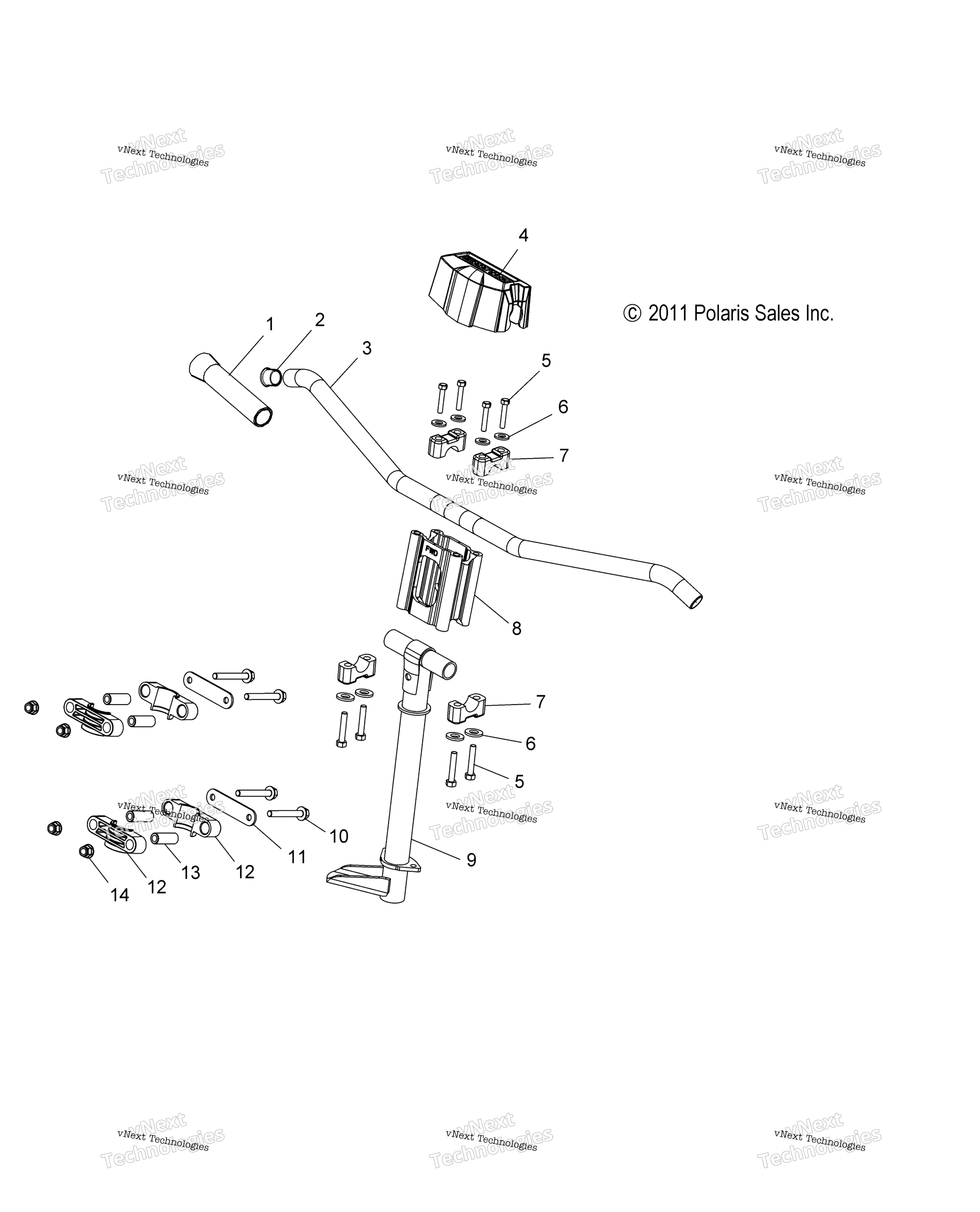 Steering, Upper & руль Asm