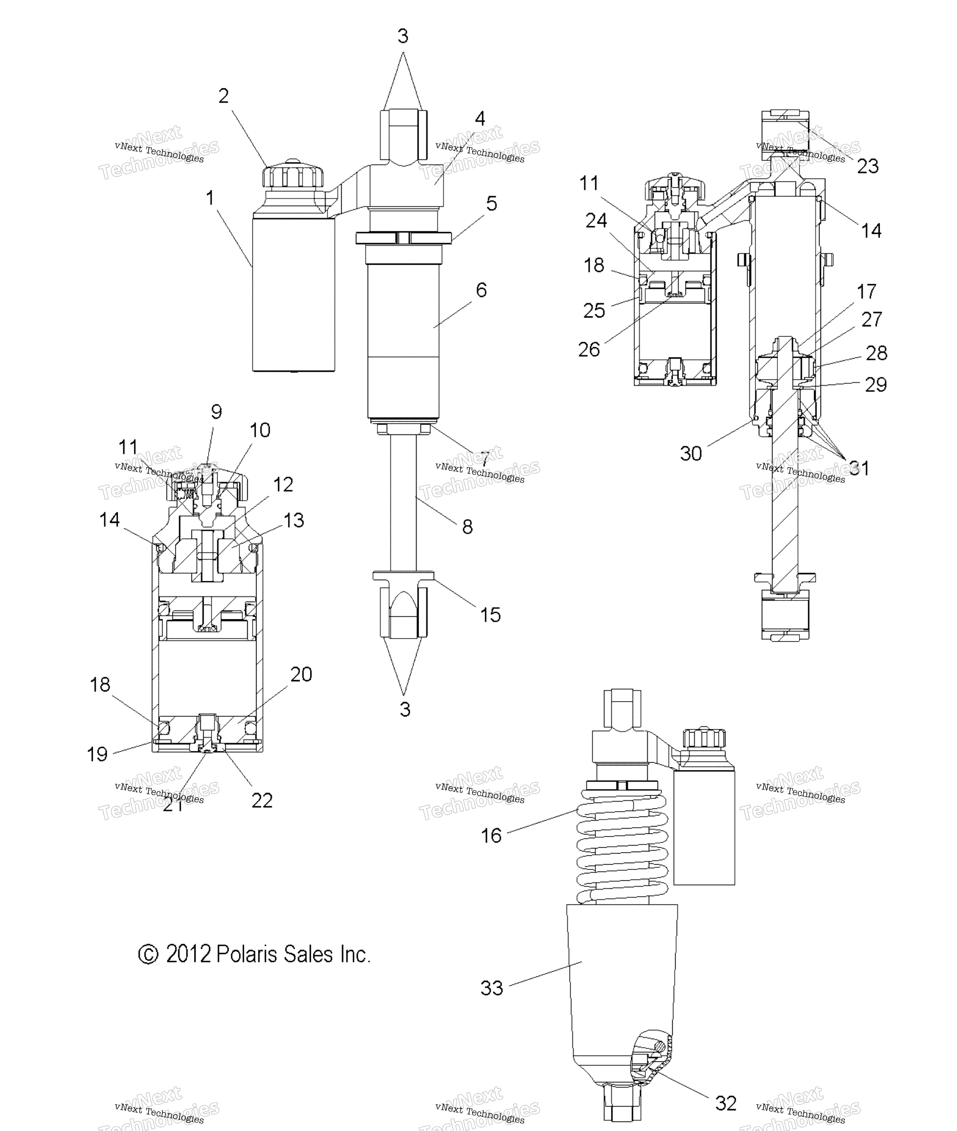 Suspension, Shock, передний All Options