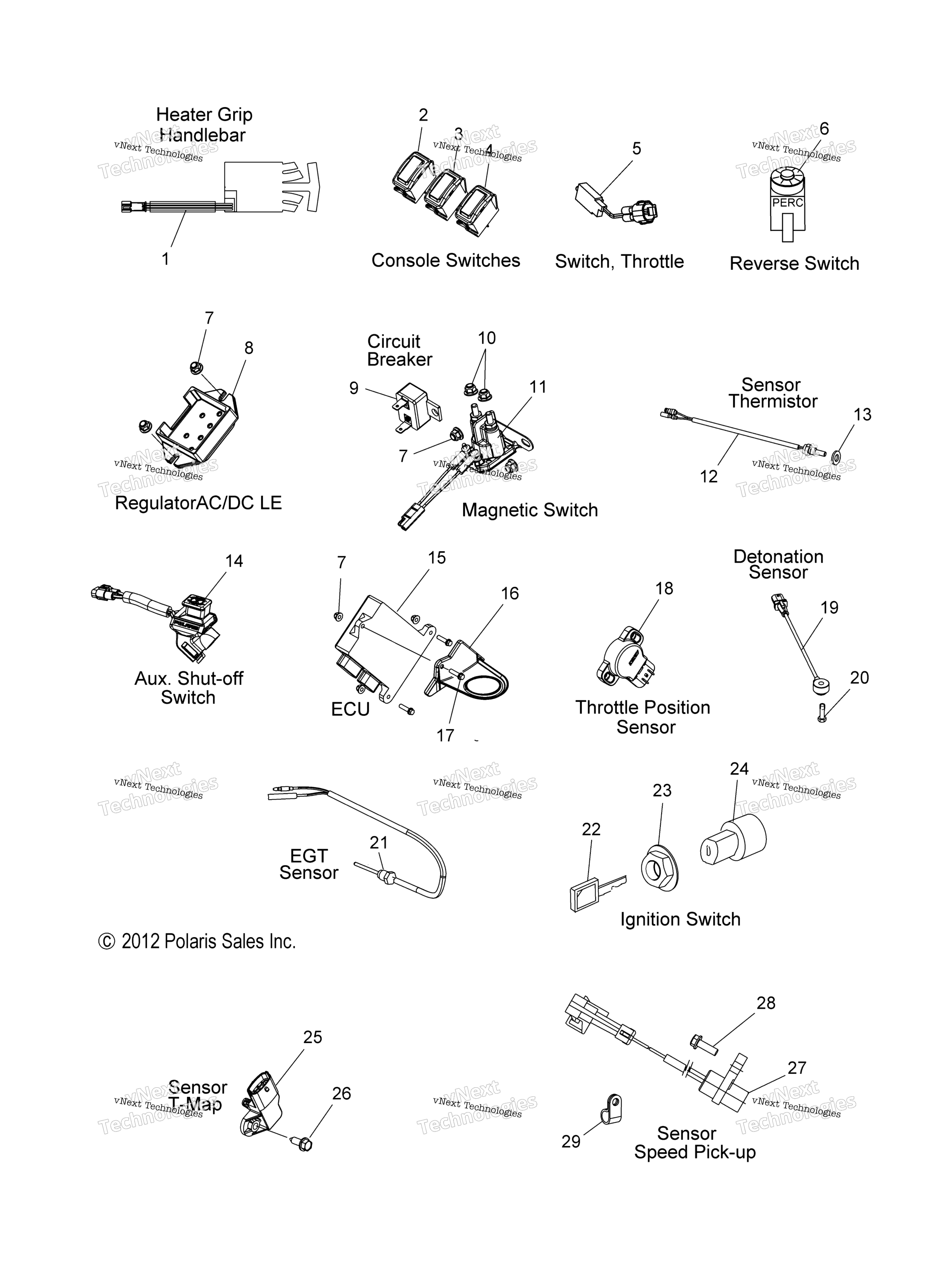 электрооборудование Switches, Sensors & Components