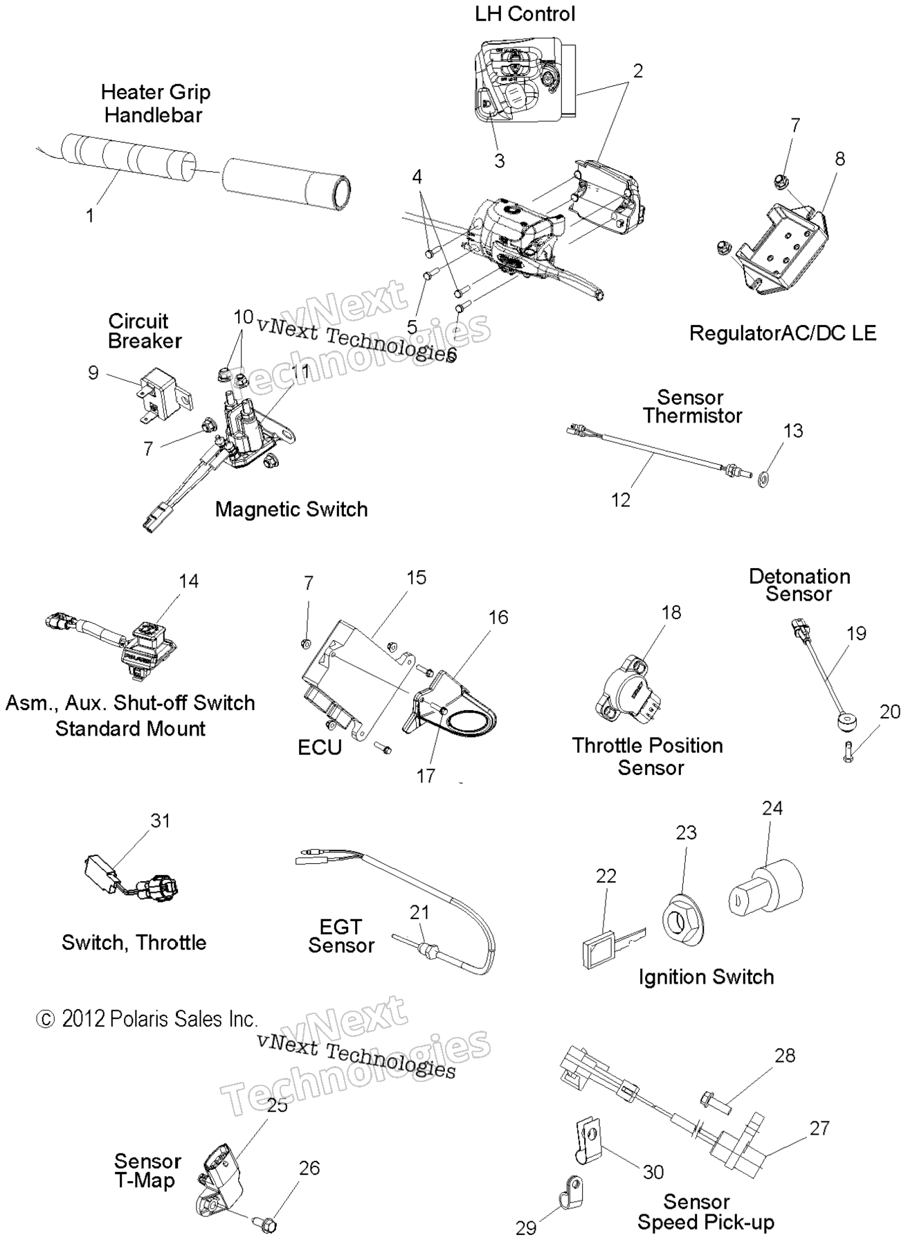 Electrical, Switches, Sensors & Components All опции