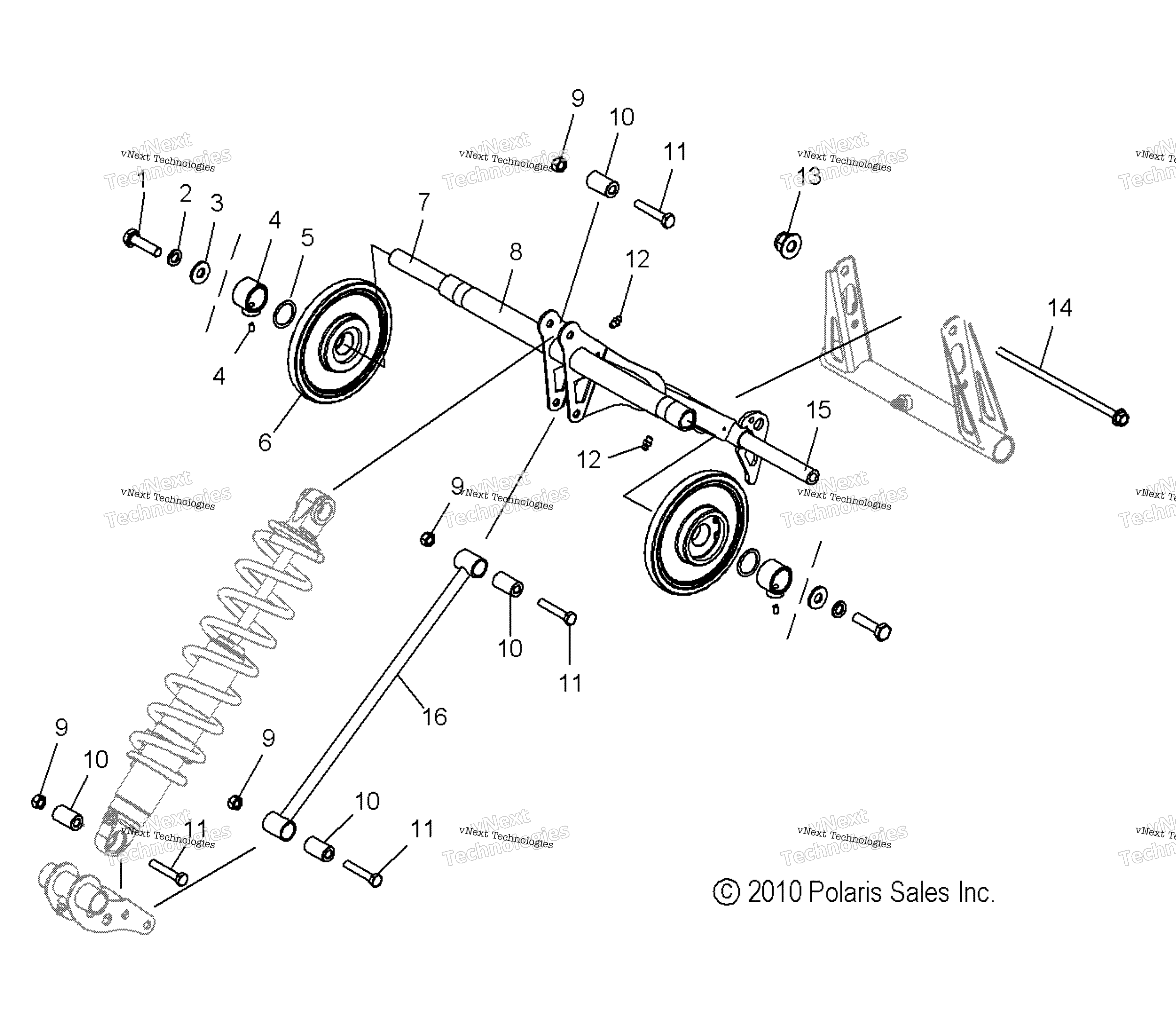 Suspension, Torque Arm, задний