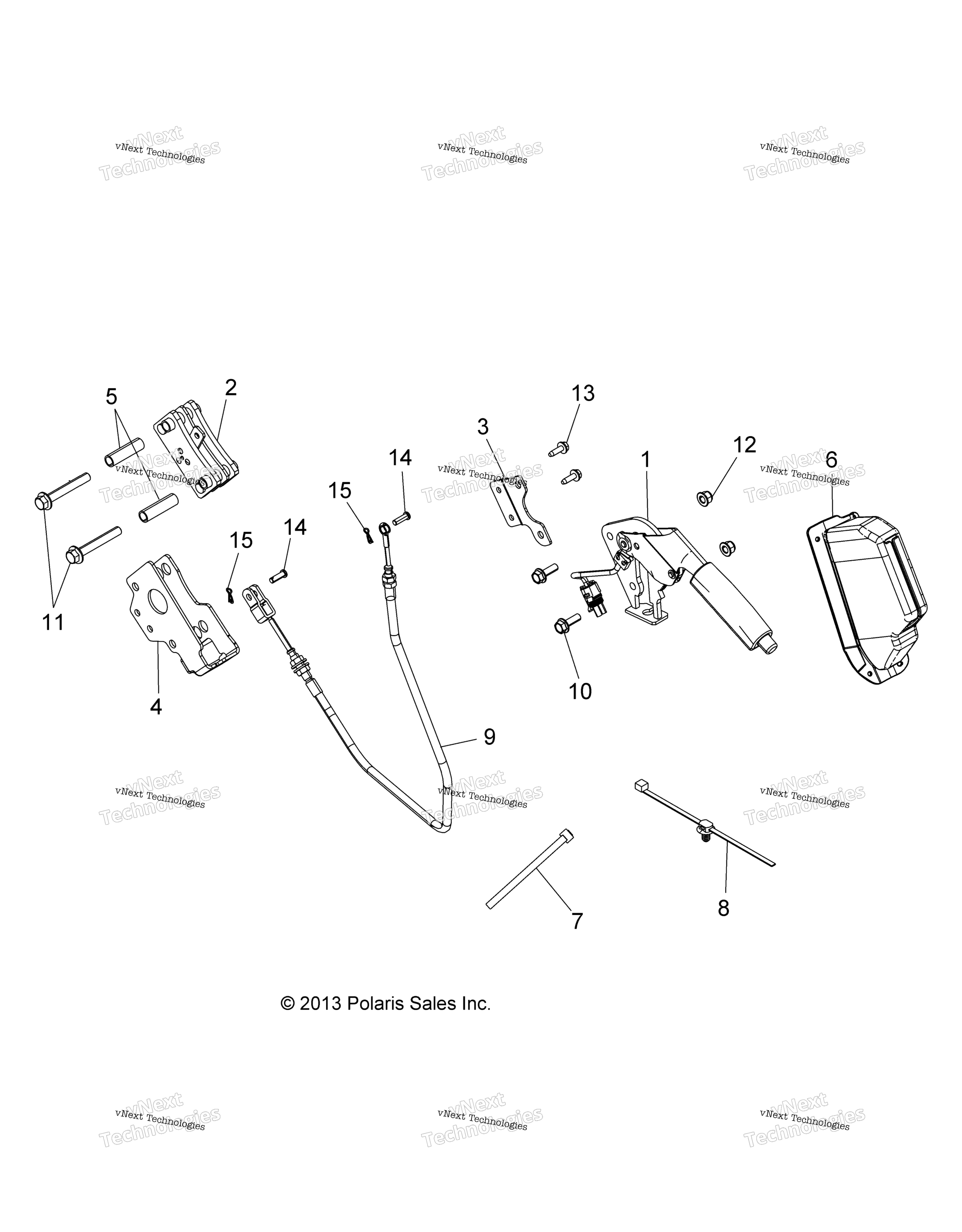 Brakes, Park тормоз рычаг Asm