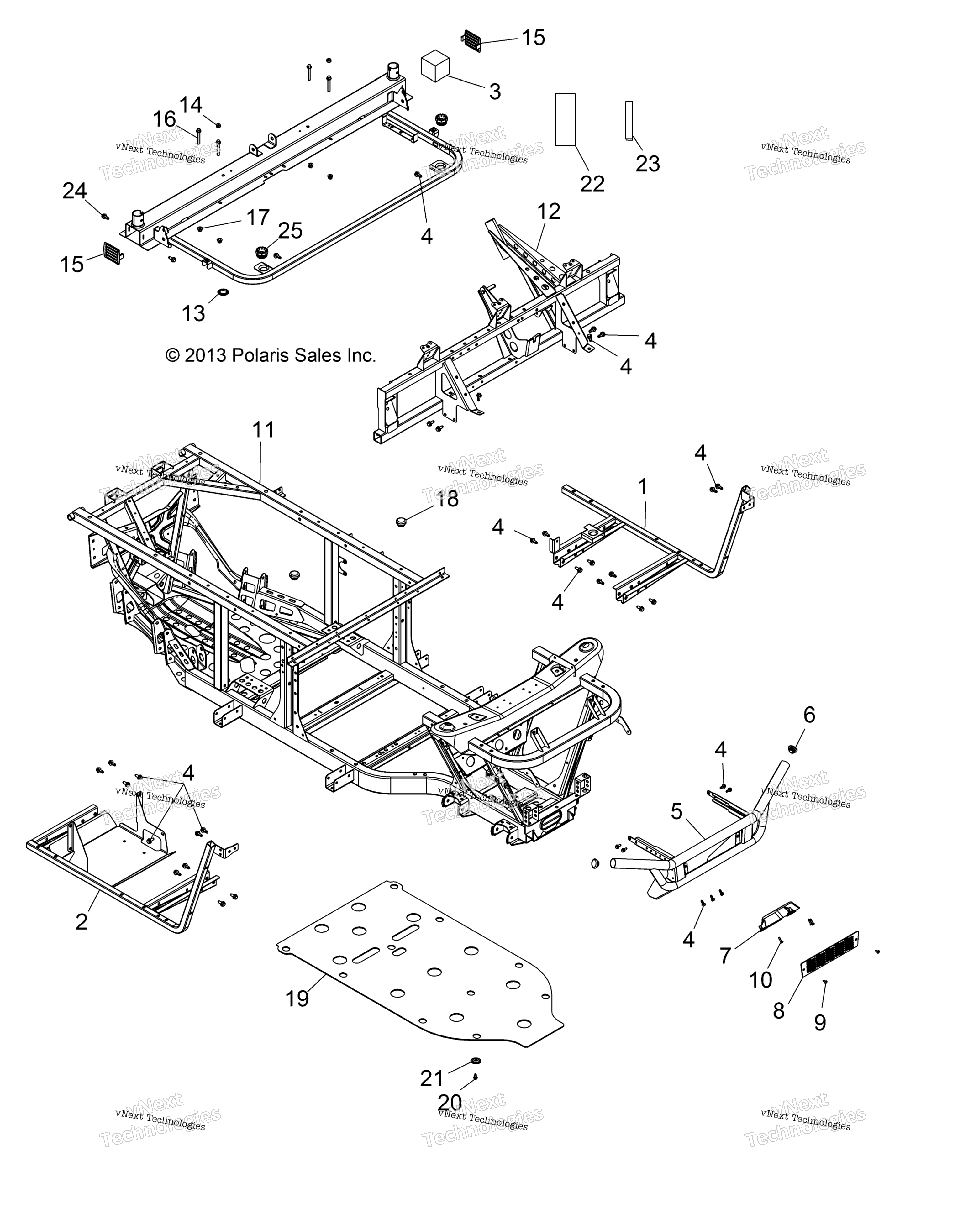 Chassis, рама & передний Bumper