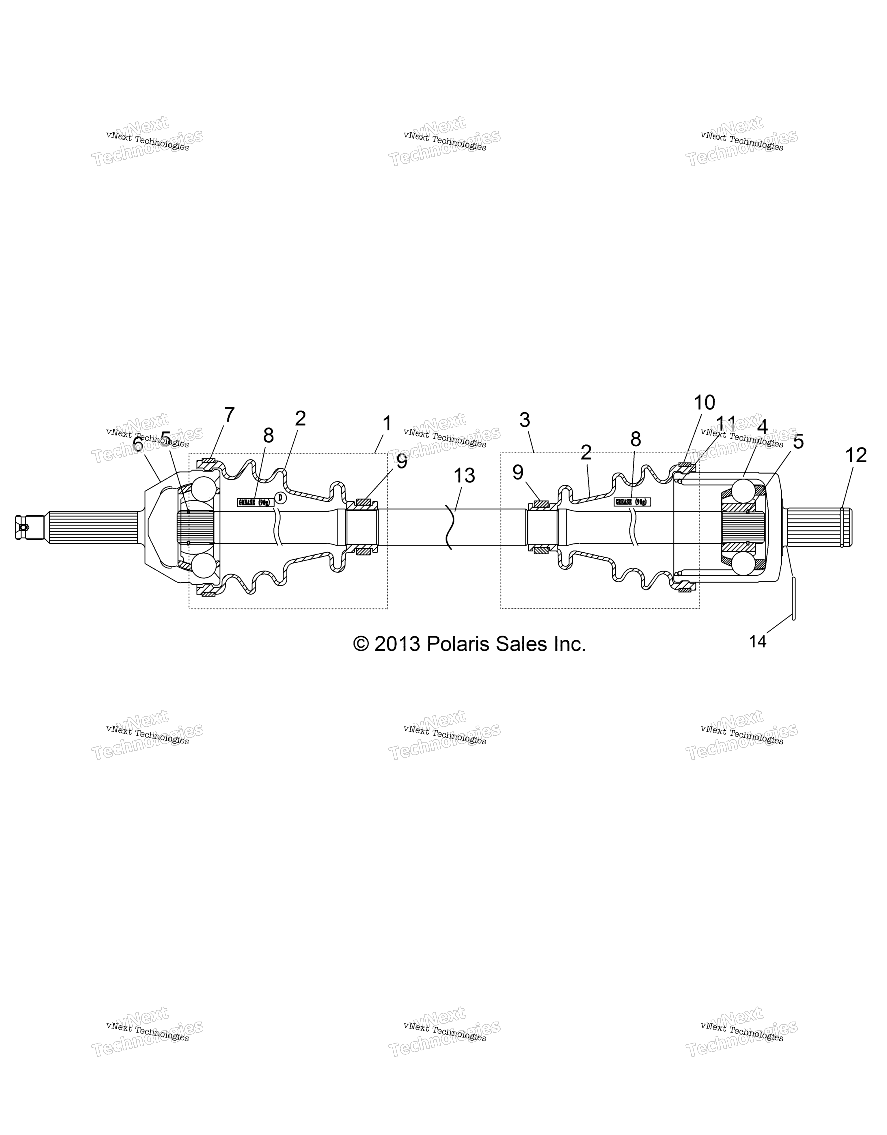 Привод Train, Front Drive Shaft