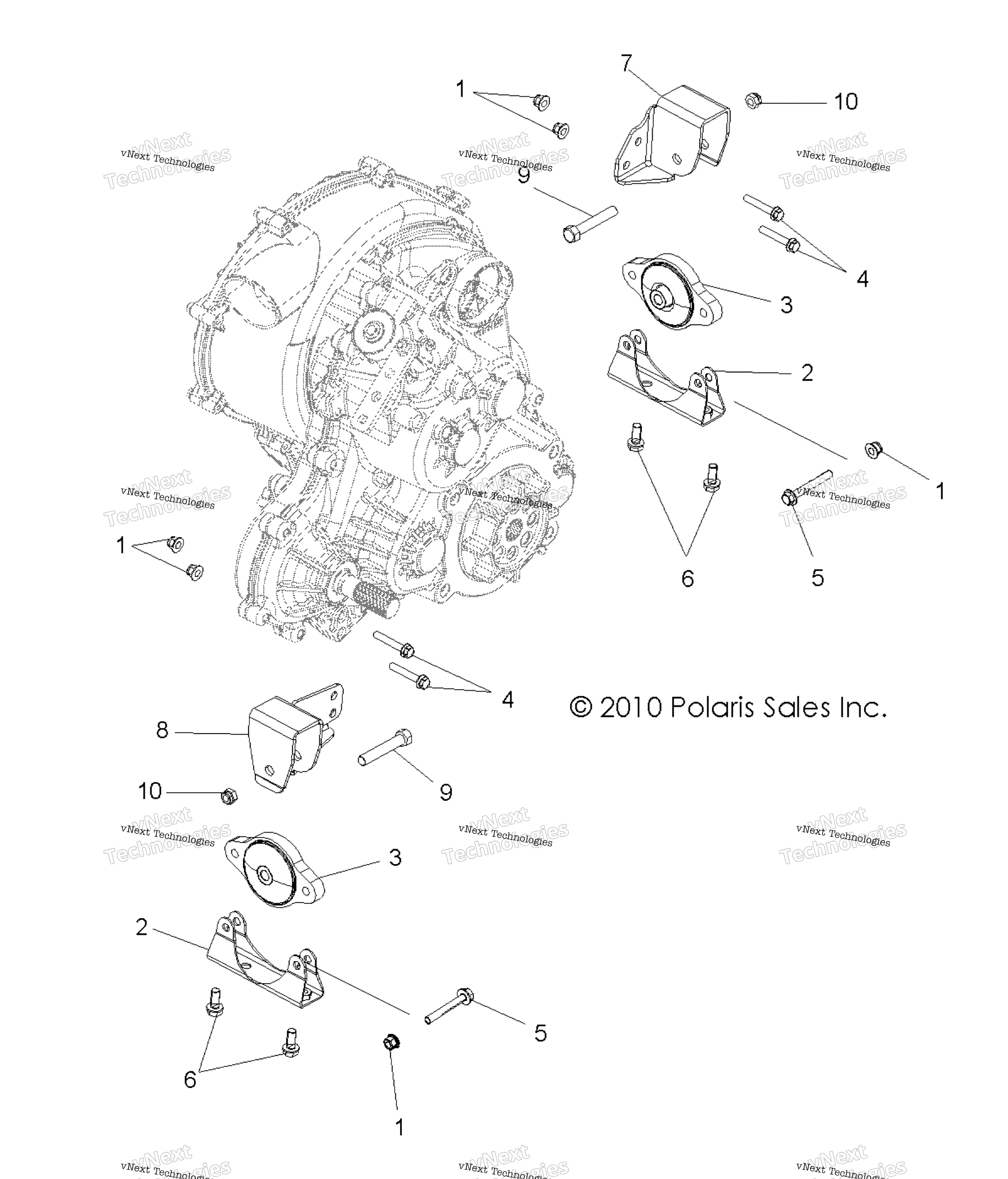 Привод Train, Transmission Mounting