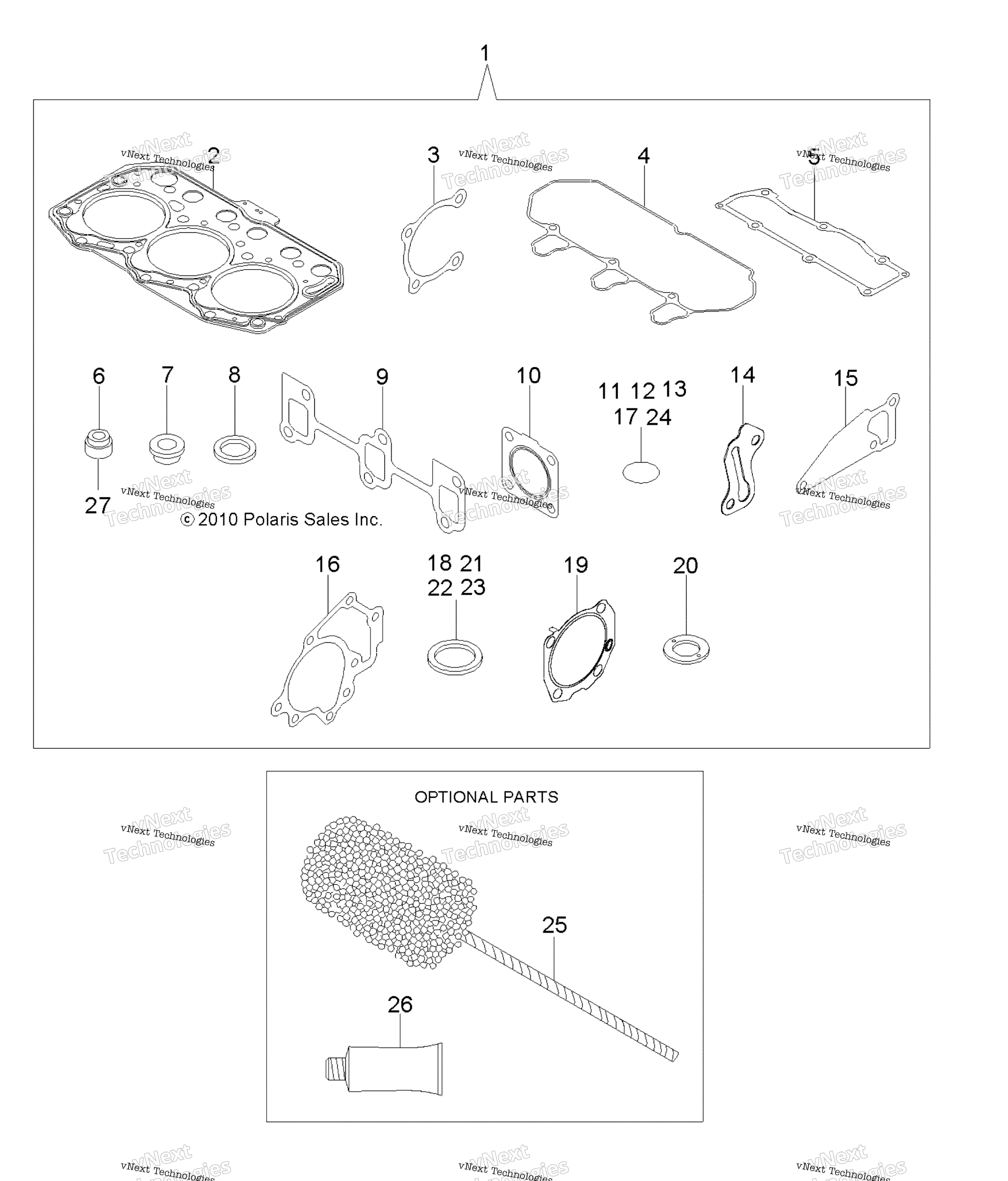 Engine, Gasket комплект