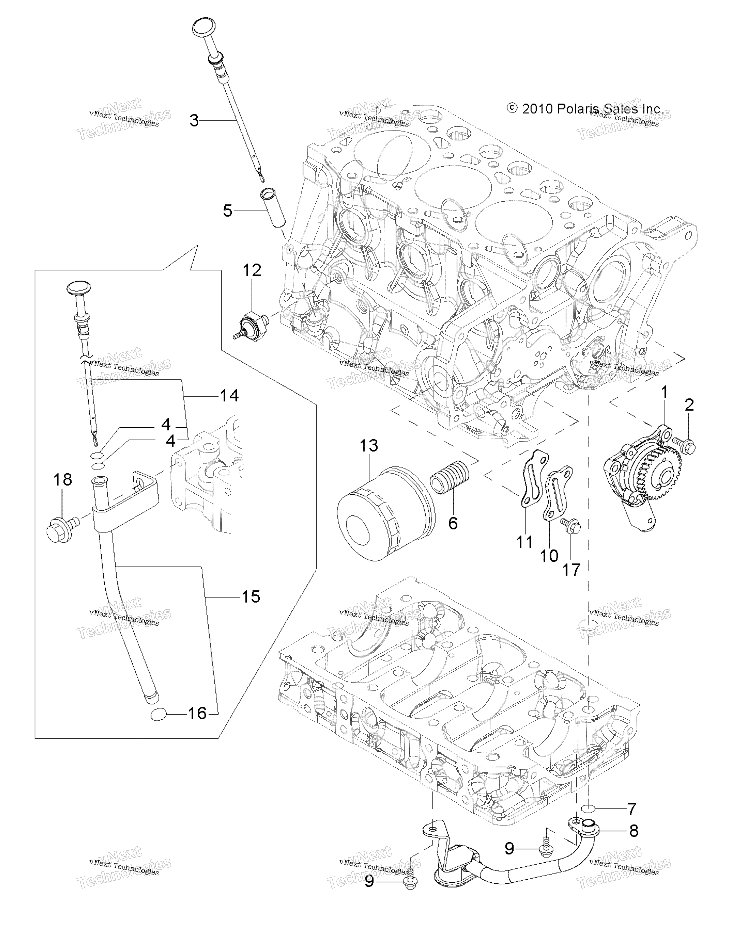 Engine, масляный System & Dipstick