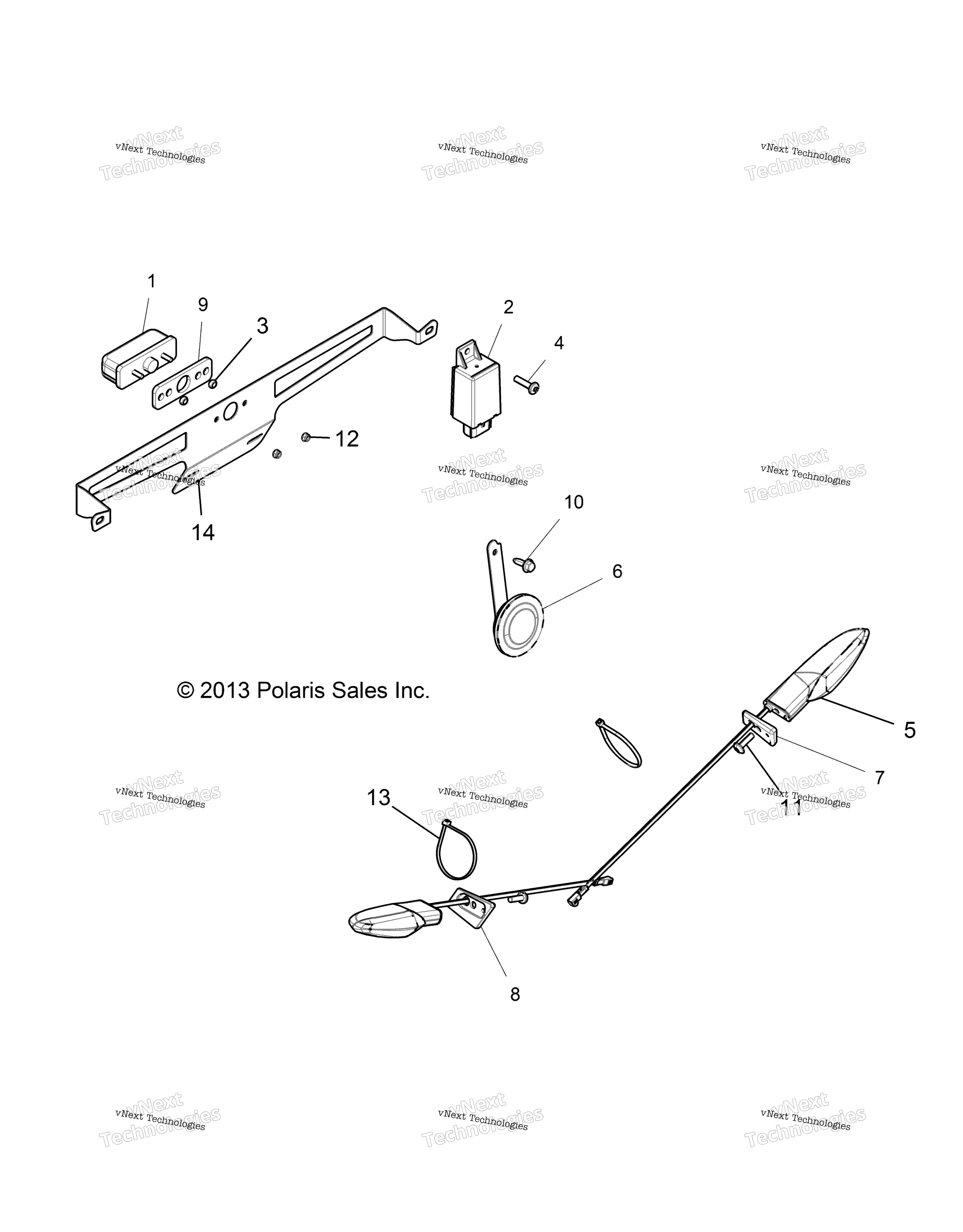 Electrical, License Plate Light, Turn Signal и Horn