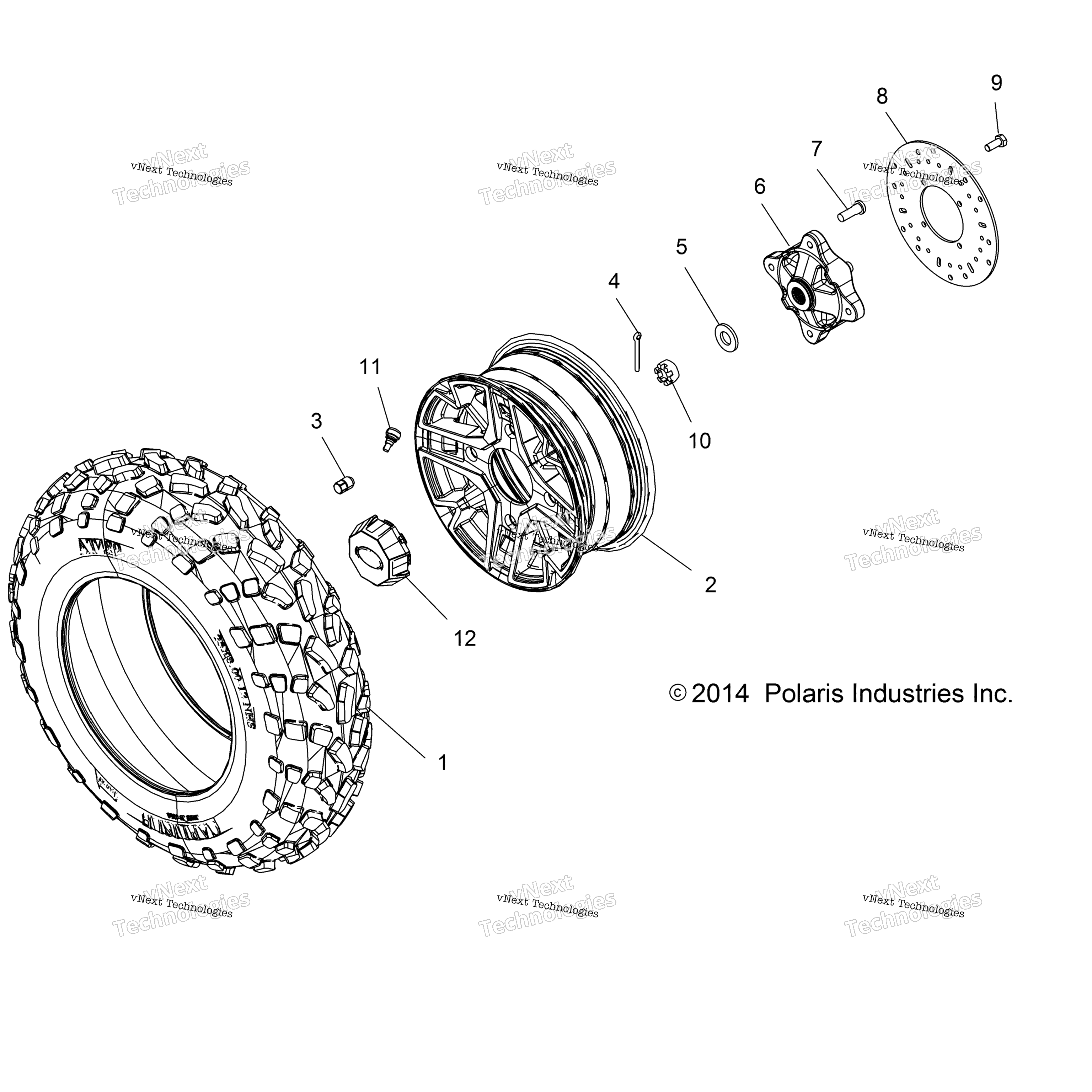 Колёса, передние Tire & Brake Disc A15dae57ak