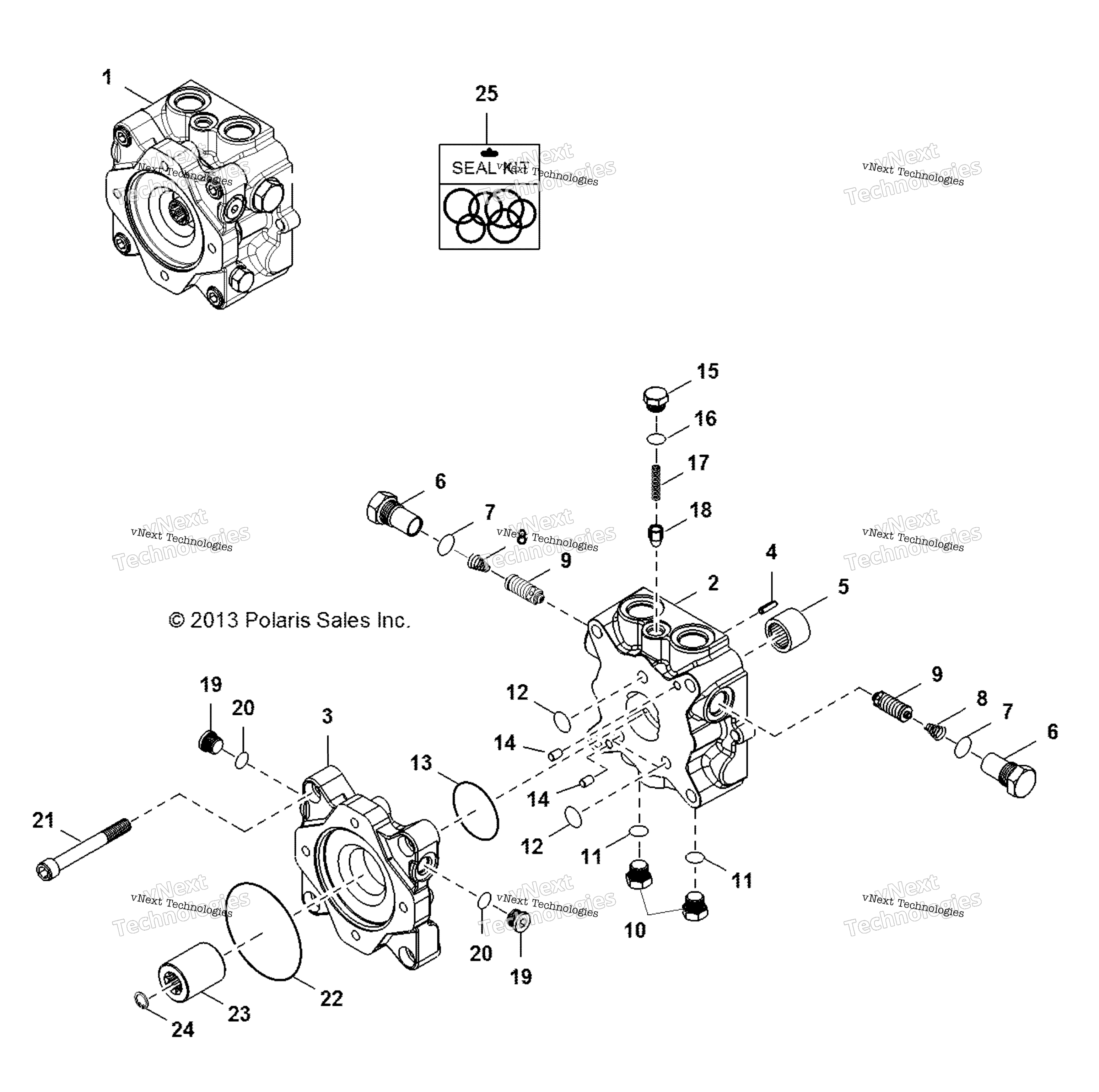 Hydraulics, Pump, клапан Housing