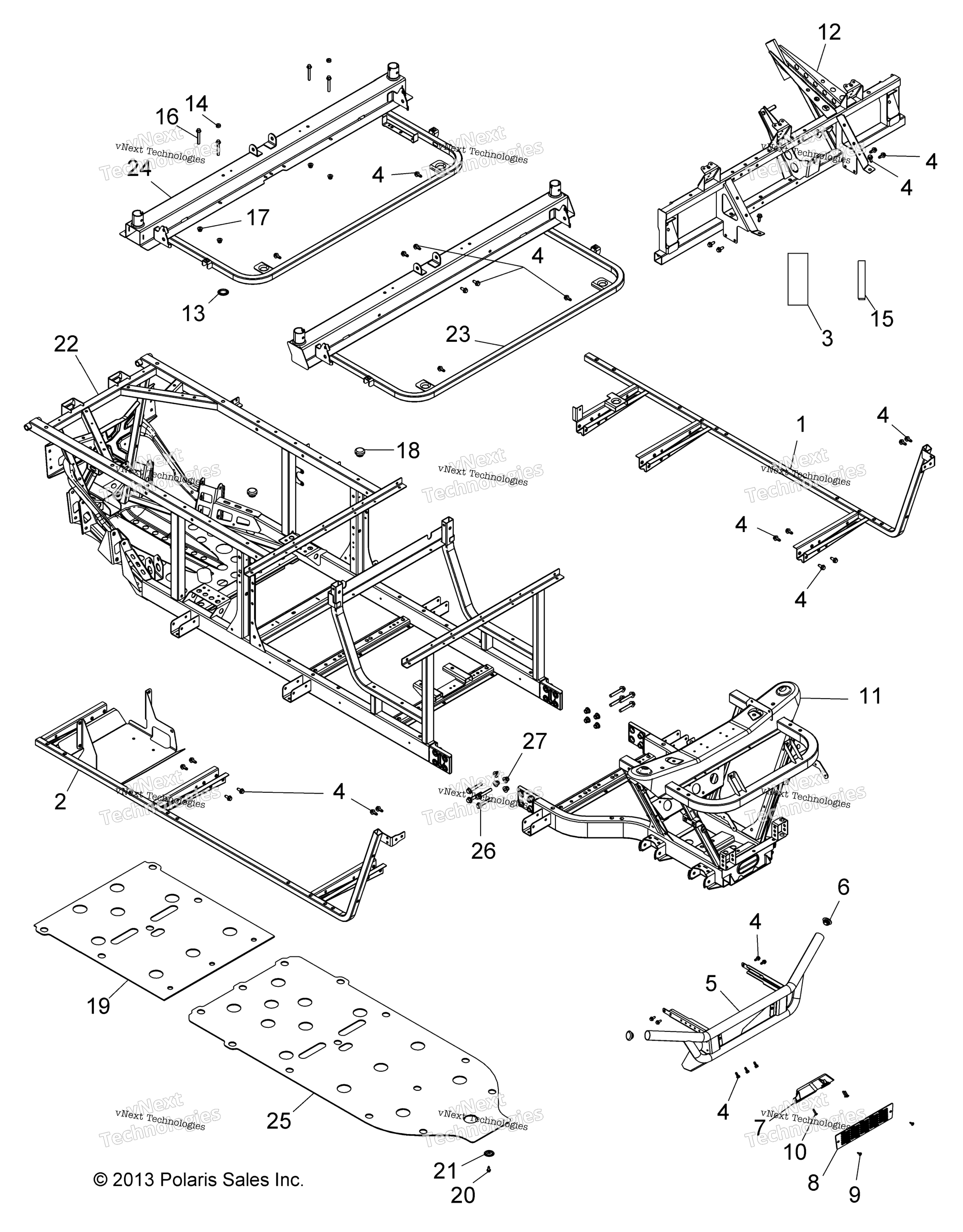 Chassis, рама & передний Bumper
