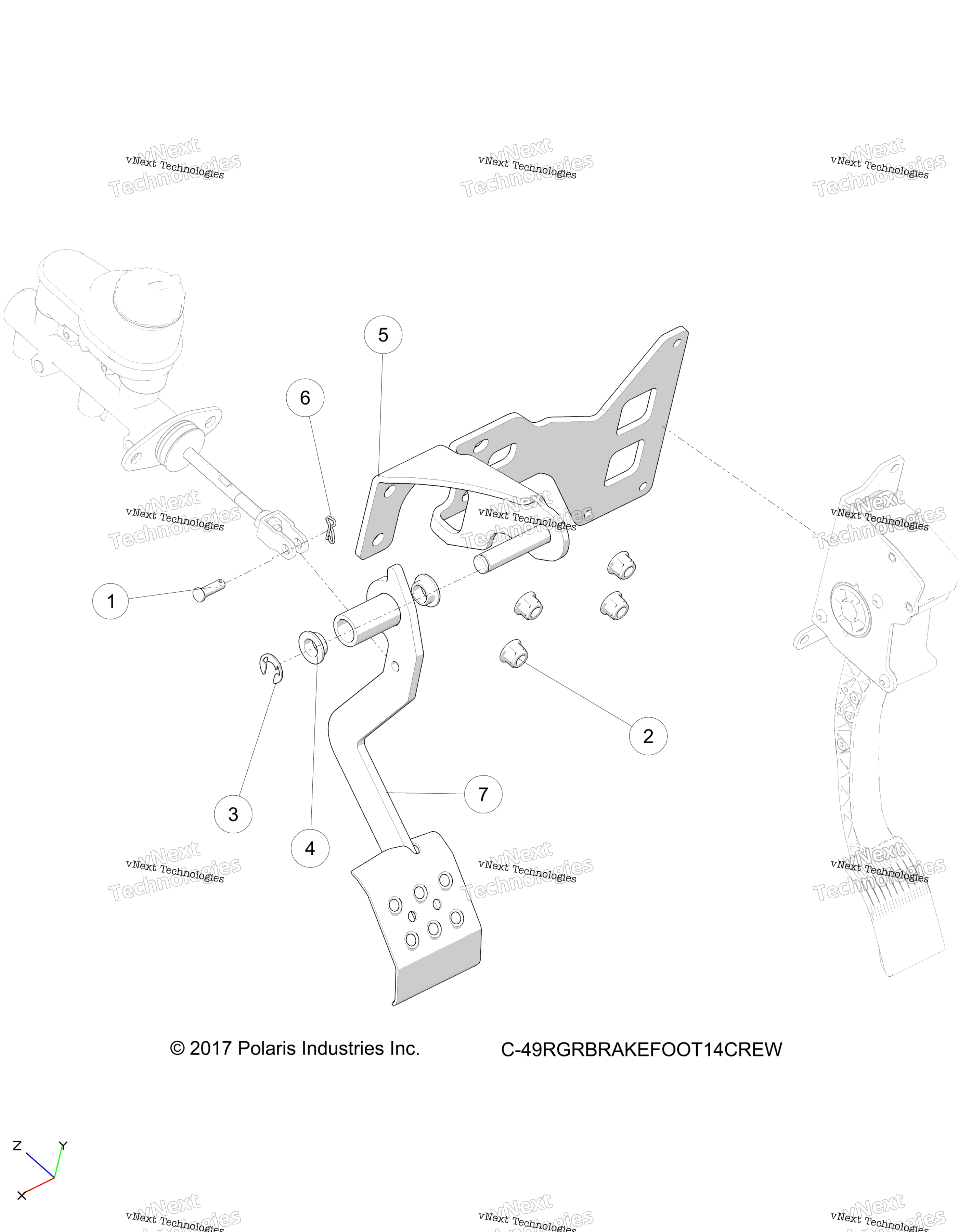 Тормоза, педаль & Master Cylinder Mounting All Options