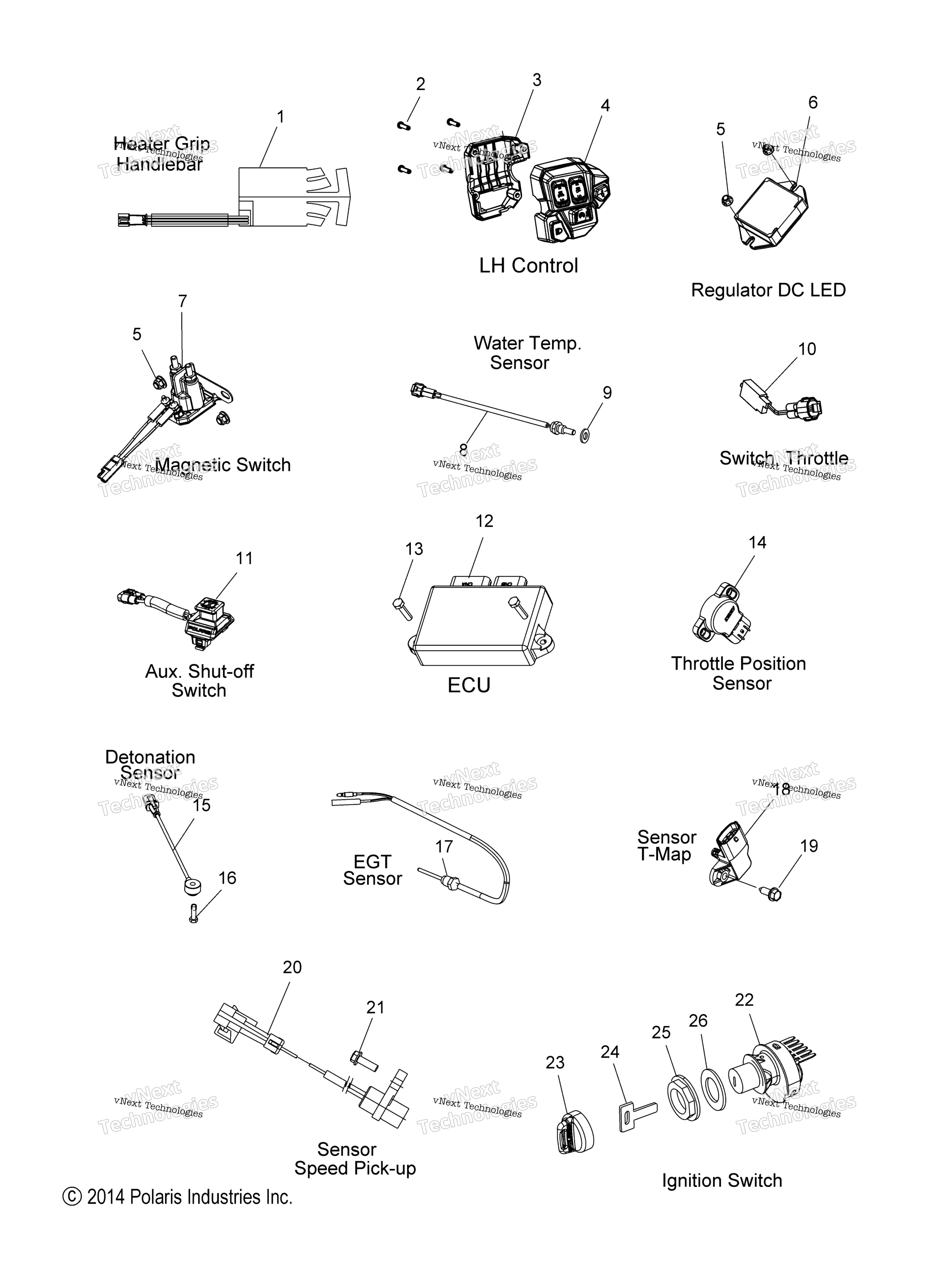Electrical, Switches, Sensors & Components All опции