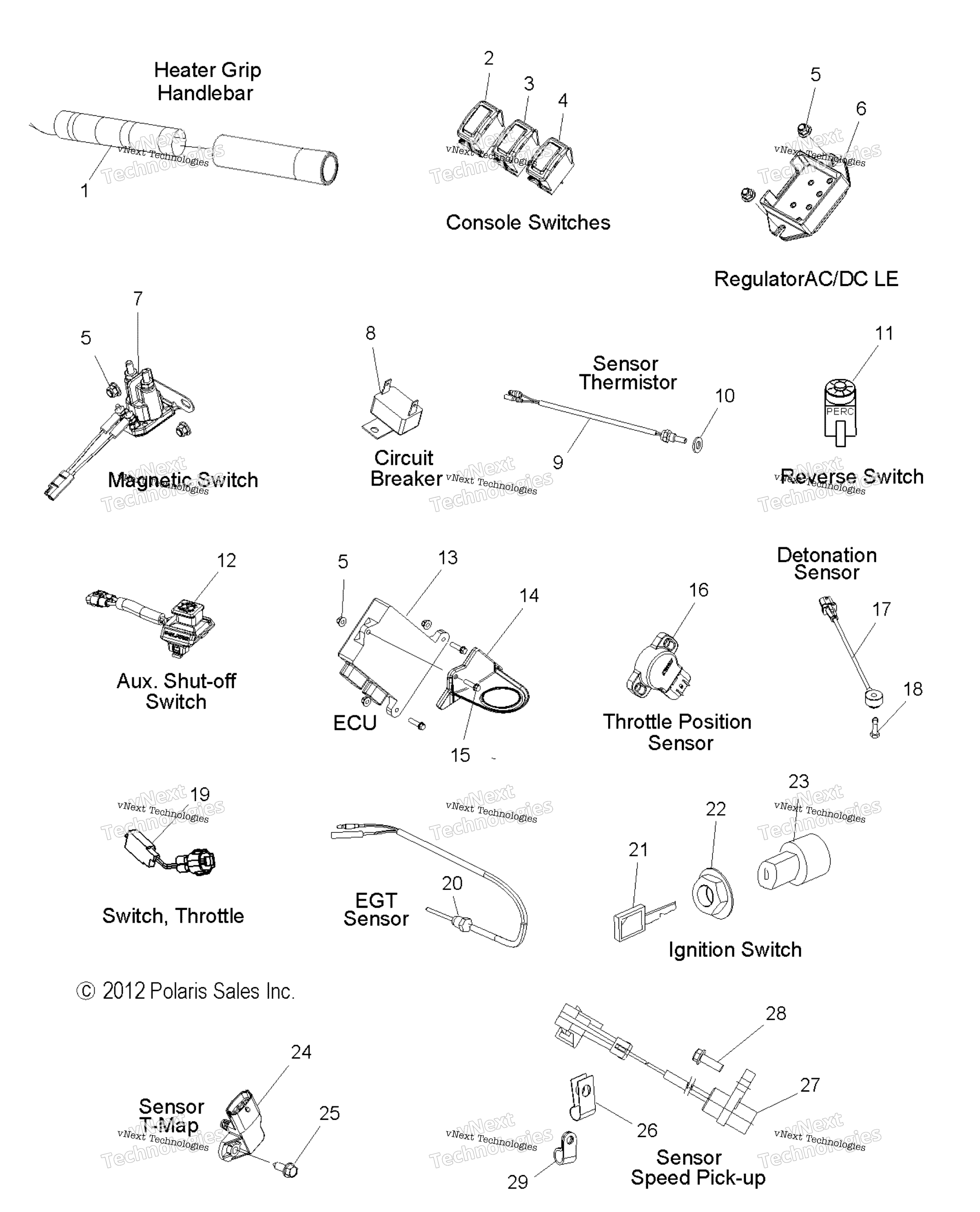 Electrical, Switches, Sensors & Components All опции