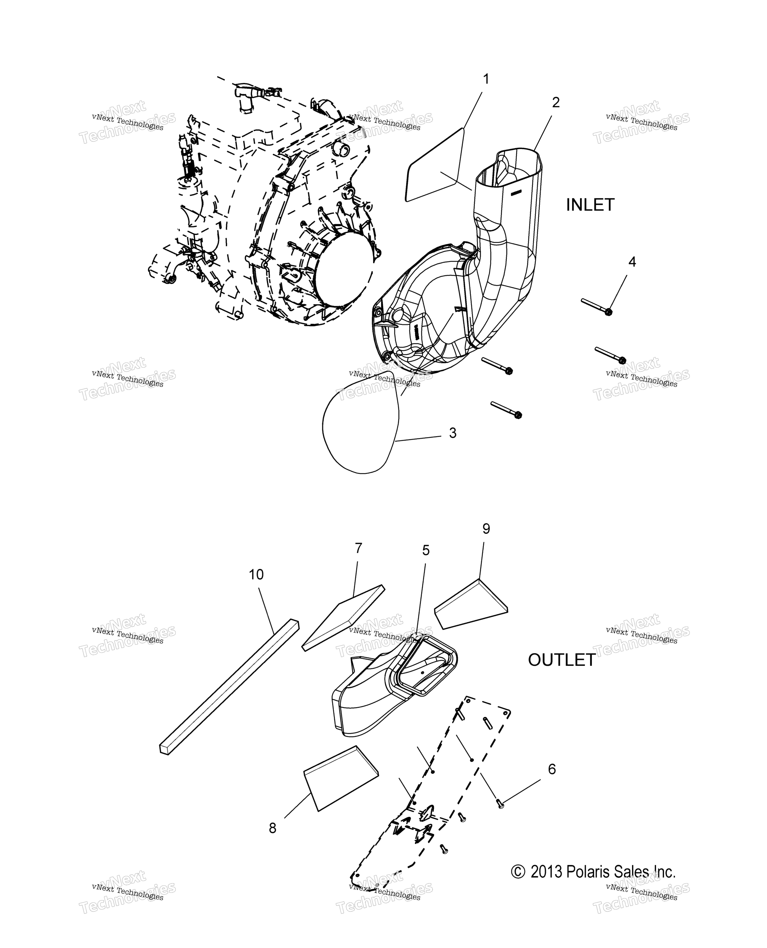 Engine, Воздушный впускной & Outlet Ducts S15ce5 / Bsl / Bel