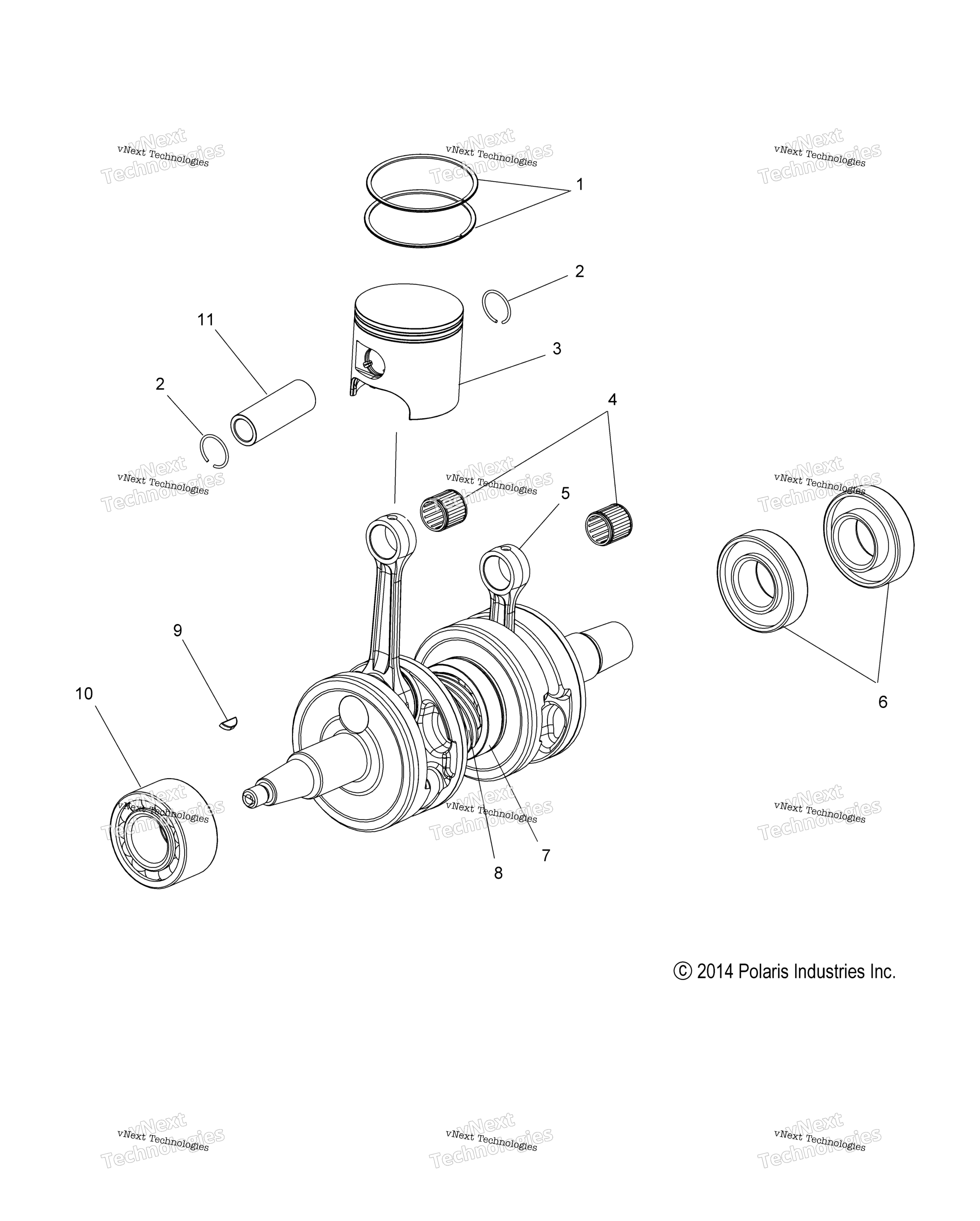 Engine, поршень & коленвал S15da6 All Options
