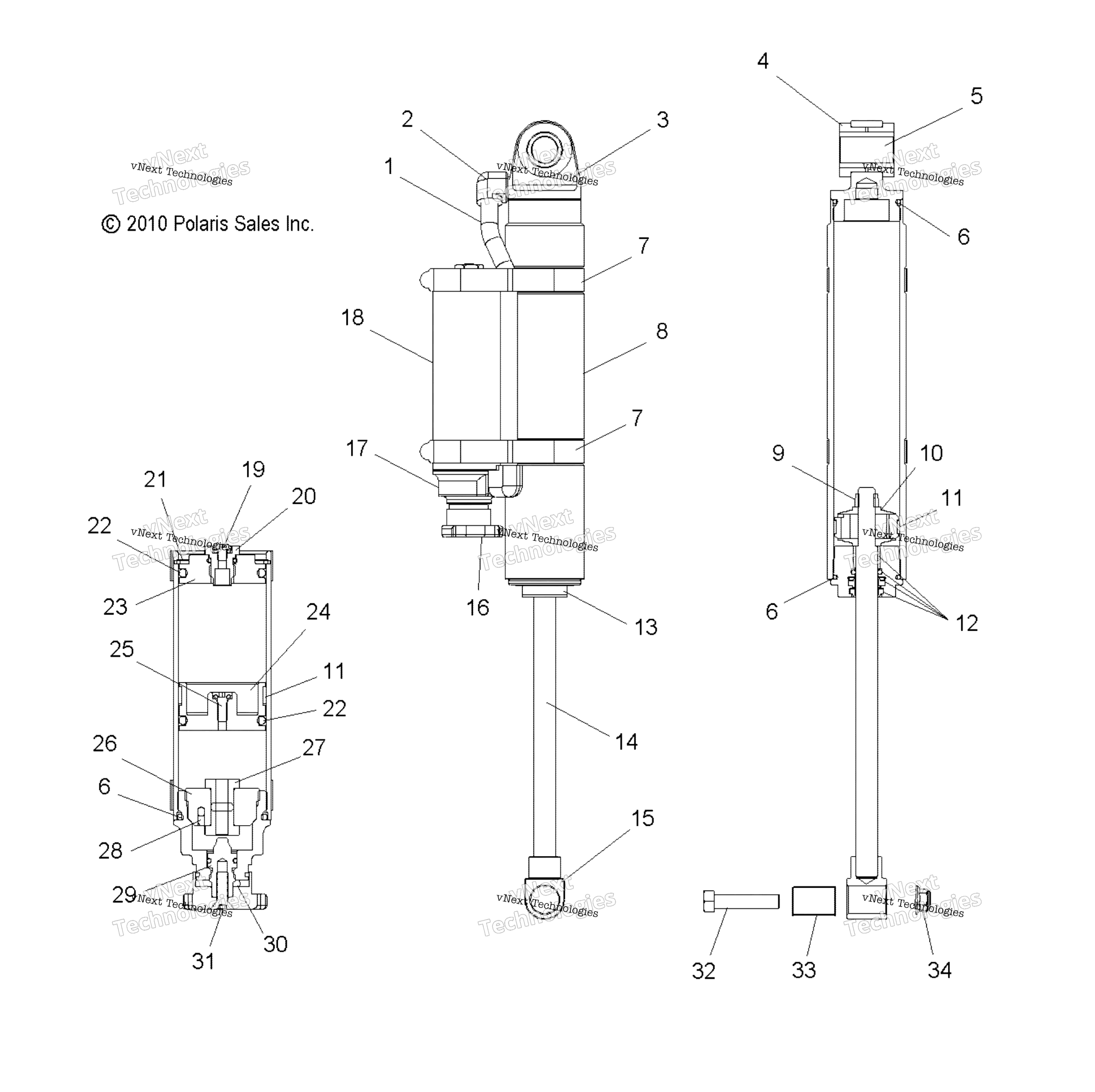 Suspension, Shock, задний Track All Options