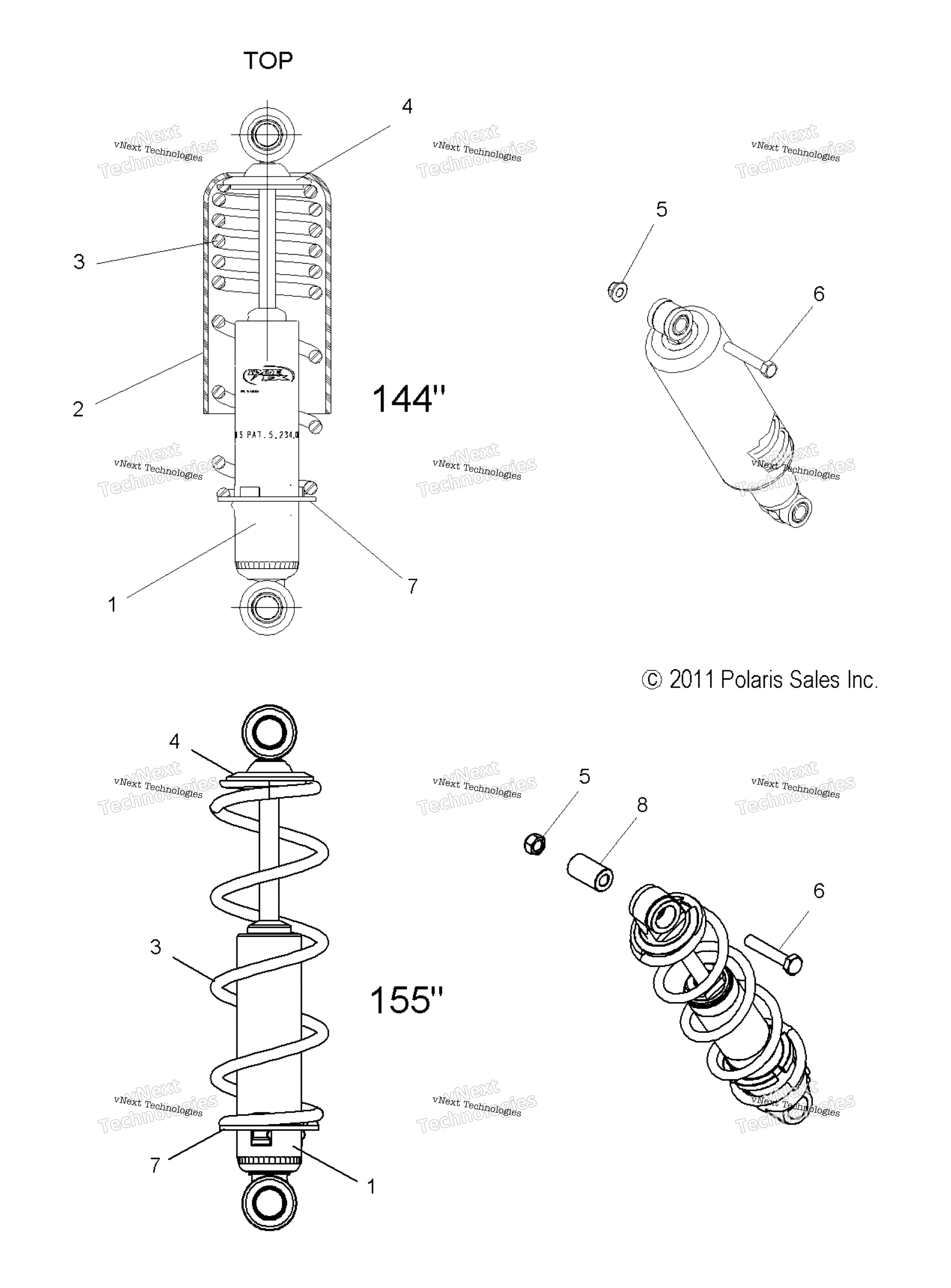 Suspension, Shock, передний Track S15ck6 / Cm6 All Options
