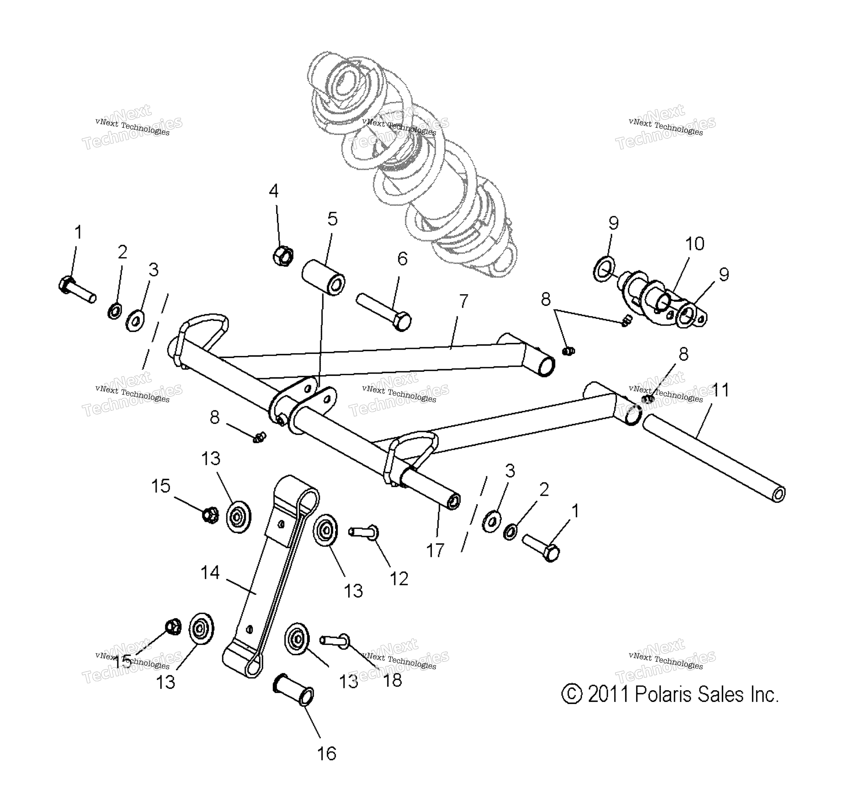 Suspension, Torque Arm, передний All Options