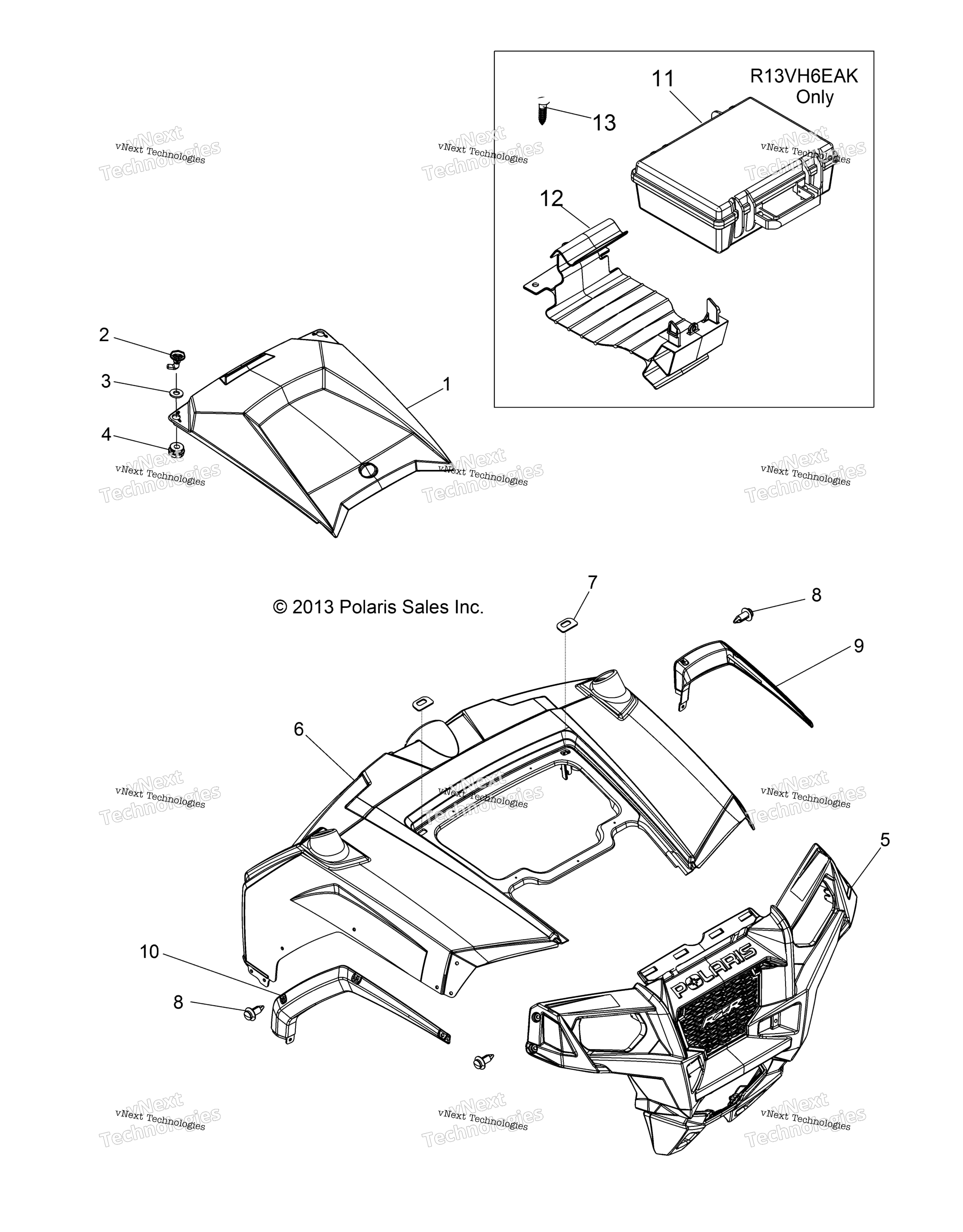 Body, Hood & передний кузов Work Z14vh57ad / 6Eai / Eaw