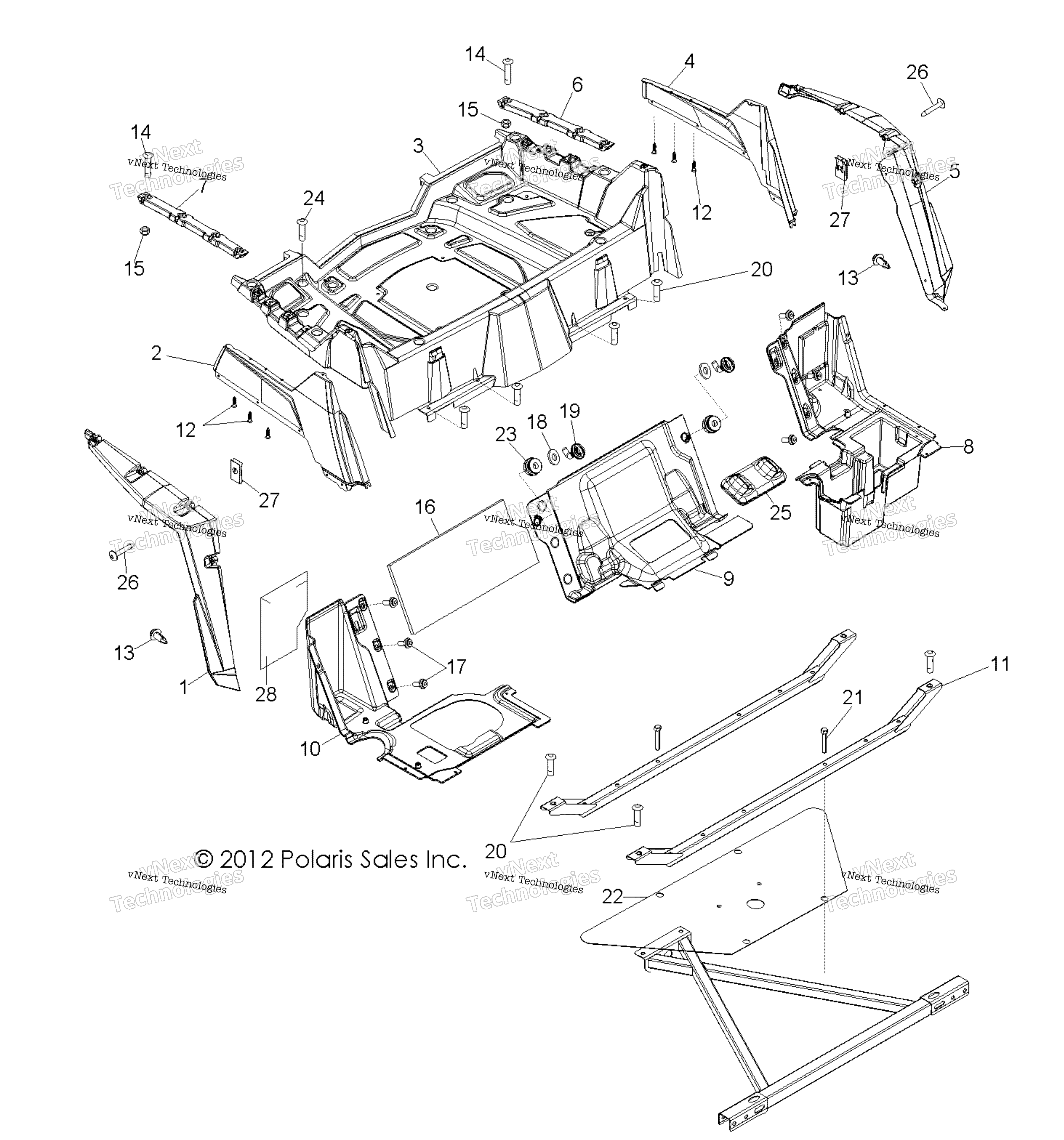 Body, задний полка & Fenders Z14ve76ad / 7Eal / 7Eaw / Eaj / Eau