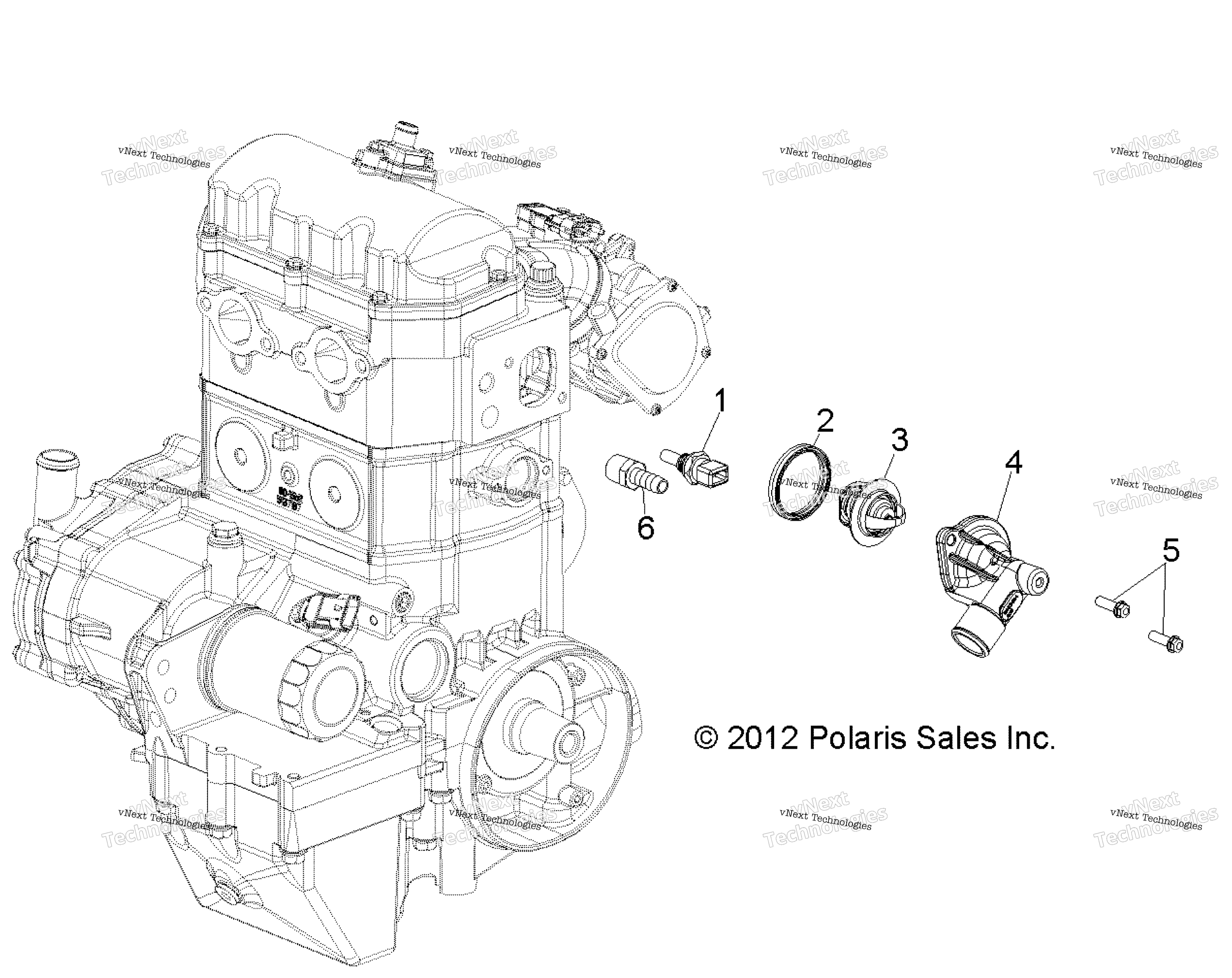 Engine, Thermostat Z14ve76ad / 7Eal / 7Eaw / Eaj / Eau