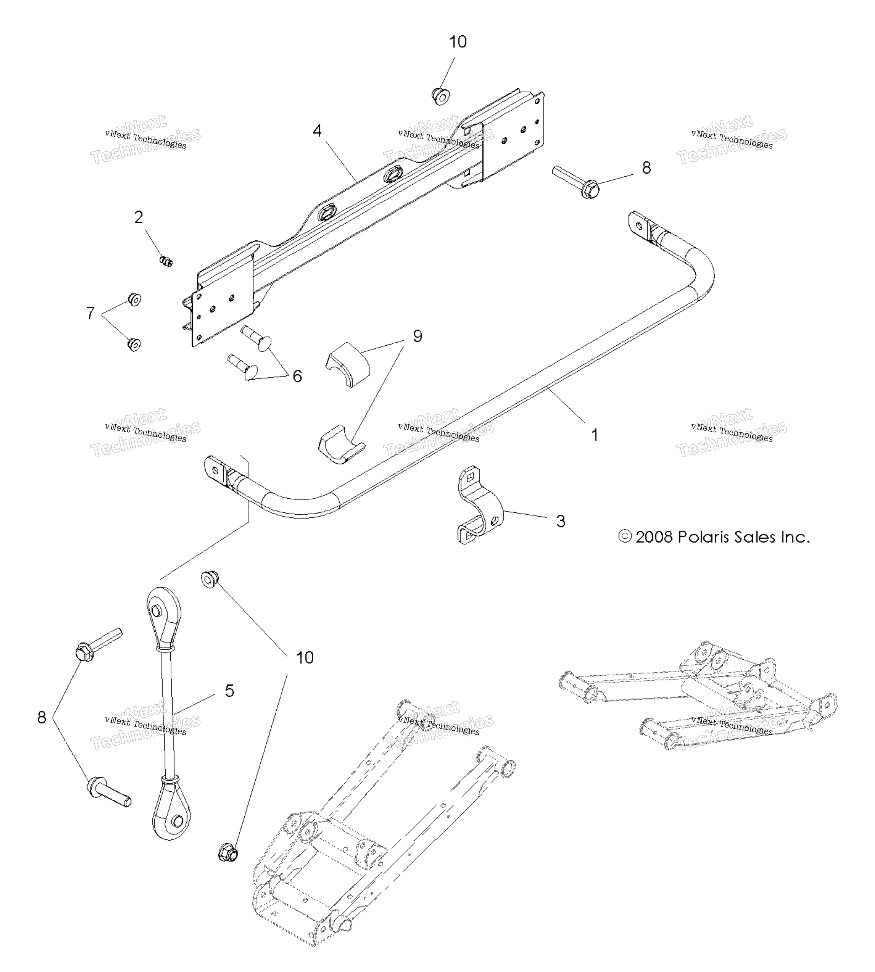 Suspension, Stabilizer Bar, задний Z14ve76ad / 7Eal / 7Eaw / Eaj / Eau
