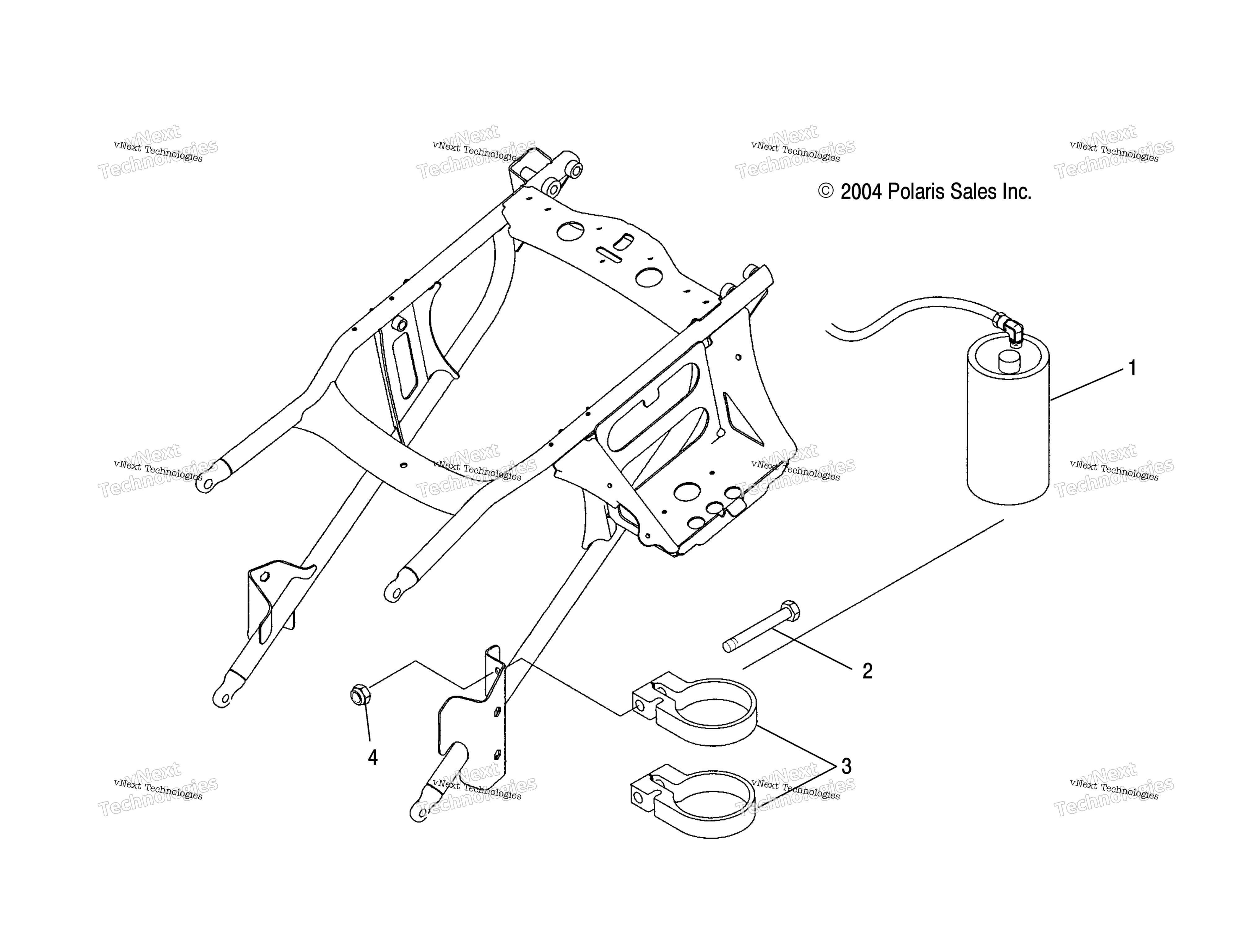 Задняя часть Shock Reservoir Mounting