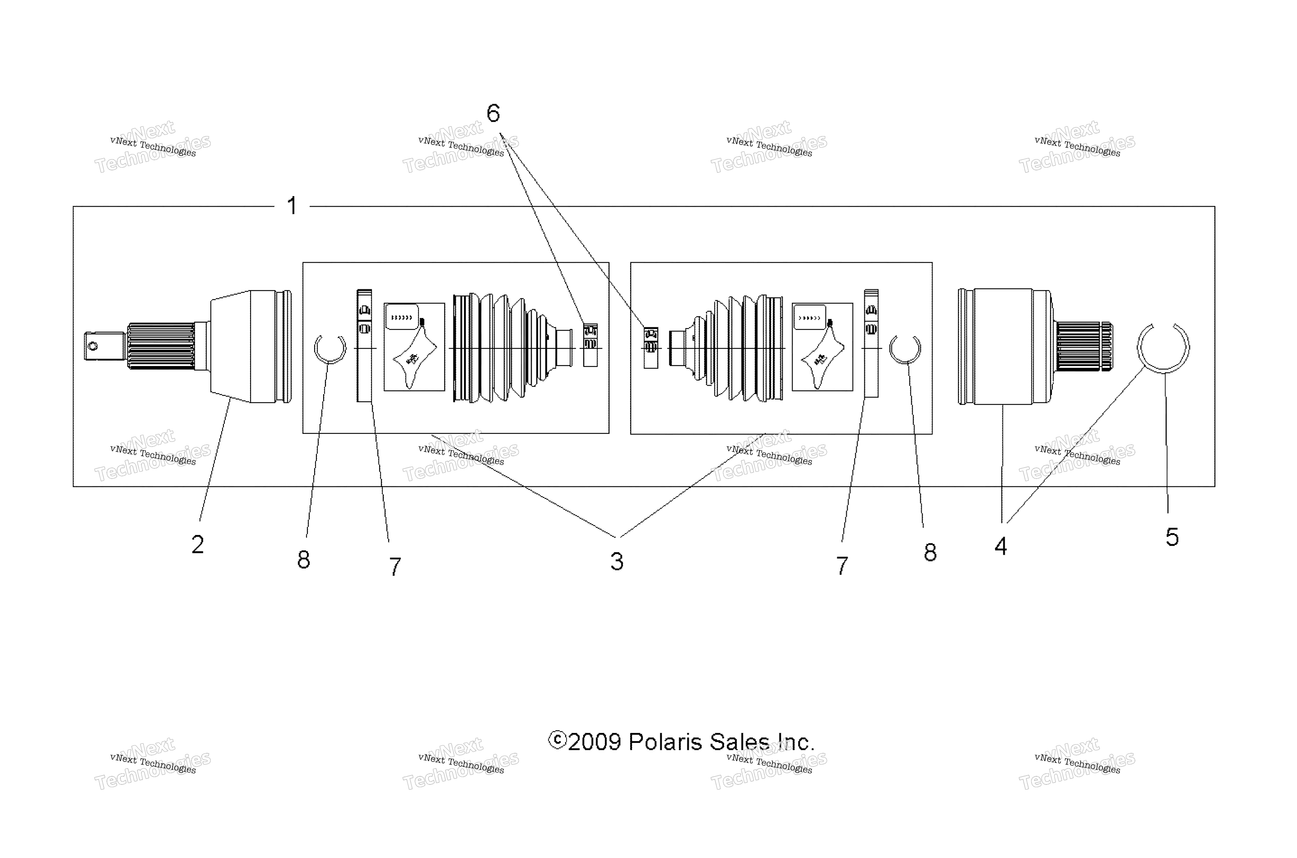Привод Train, Drive Shaft, Rear (49Atvshaftdriverr1332809)