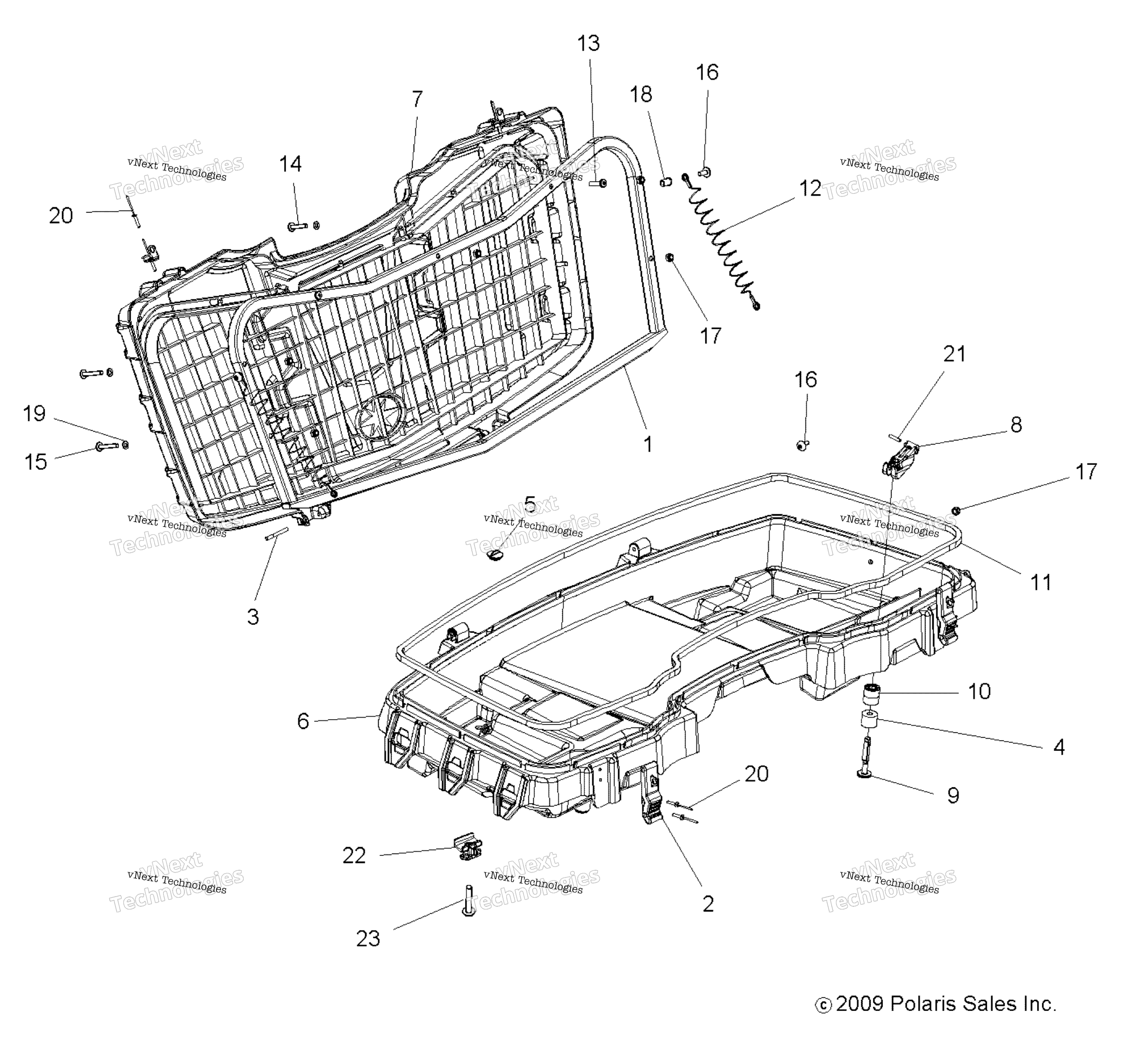 Body, передний багажник Box A10zx85ak (49Atvbox10spxp850)