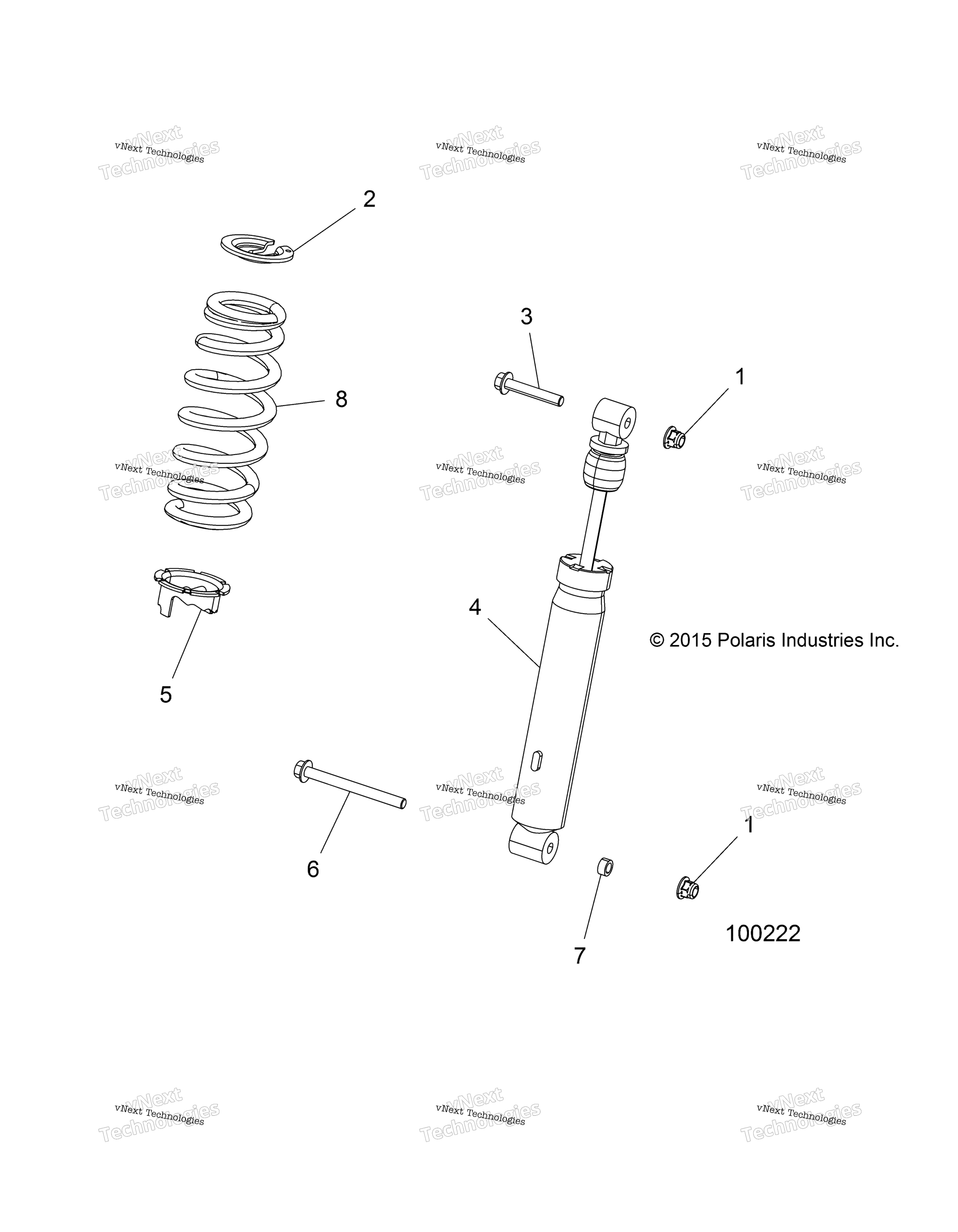 Подвеска, задний амортизатор Mounting